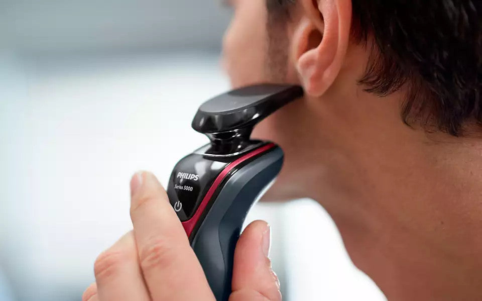 PHILIPS S5230 Wet/Dry Rechargeable Electric Shaver for Men - Waterproof Beard Trimmer with Dual Precision Blades | Perfect for Travel, Gym & Daily Grooming