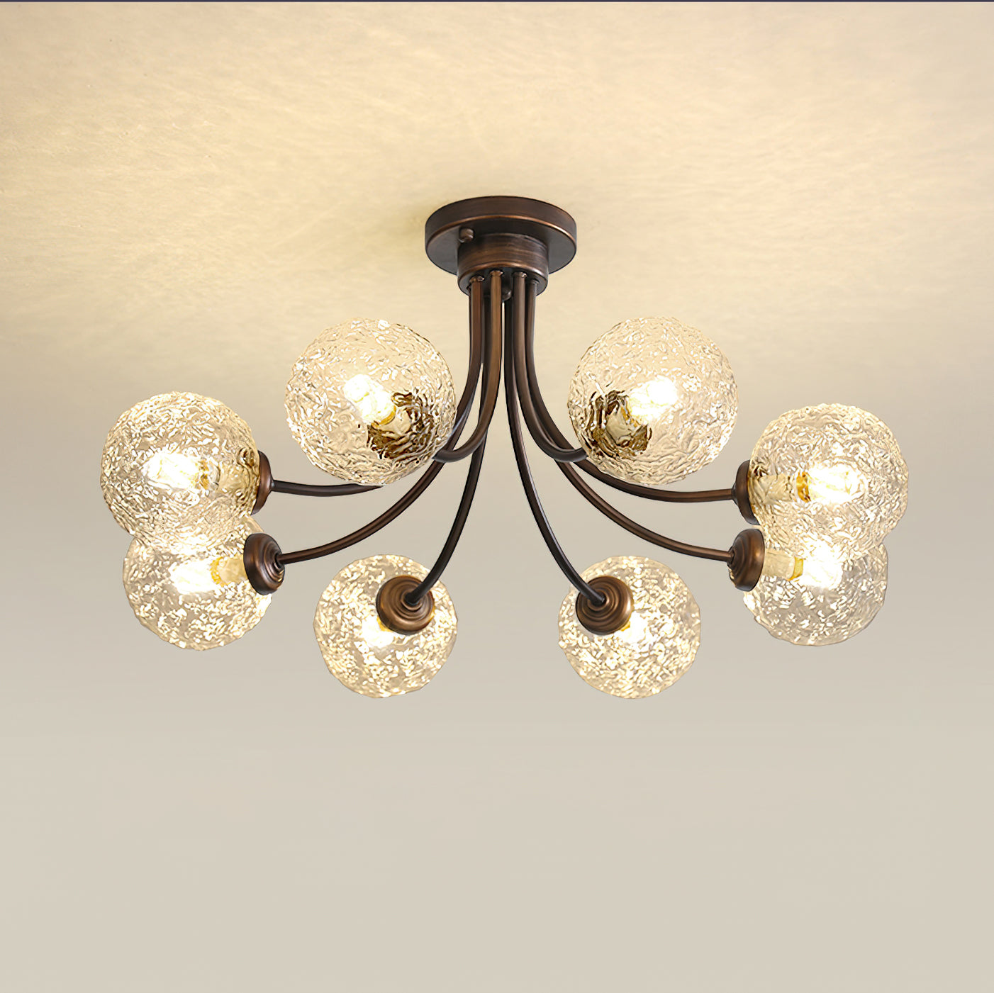 Modern Fairfax Bubble Ceiling Lamp - LED Flush Mount Lighting Fixture for Bedroom, Living Room & Dining Room - Stylish Home Decor with Soft Ambient Glow