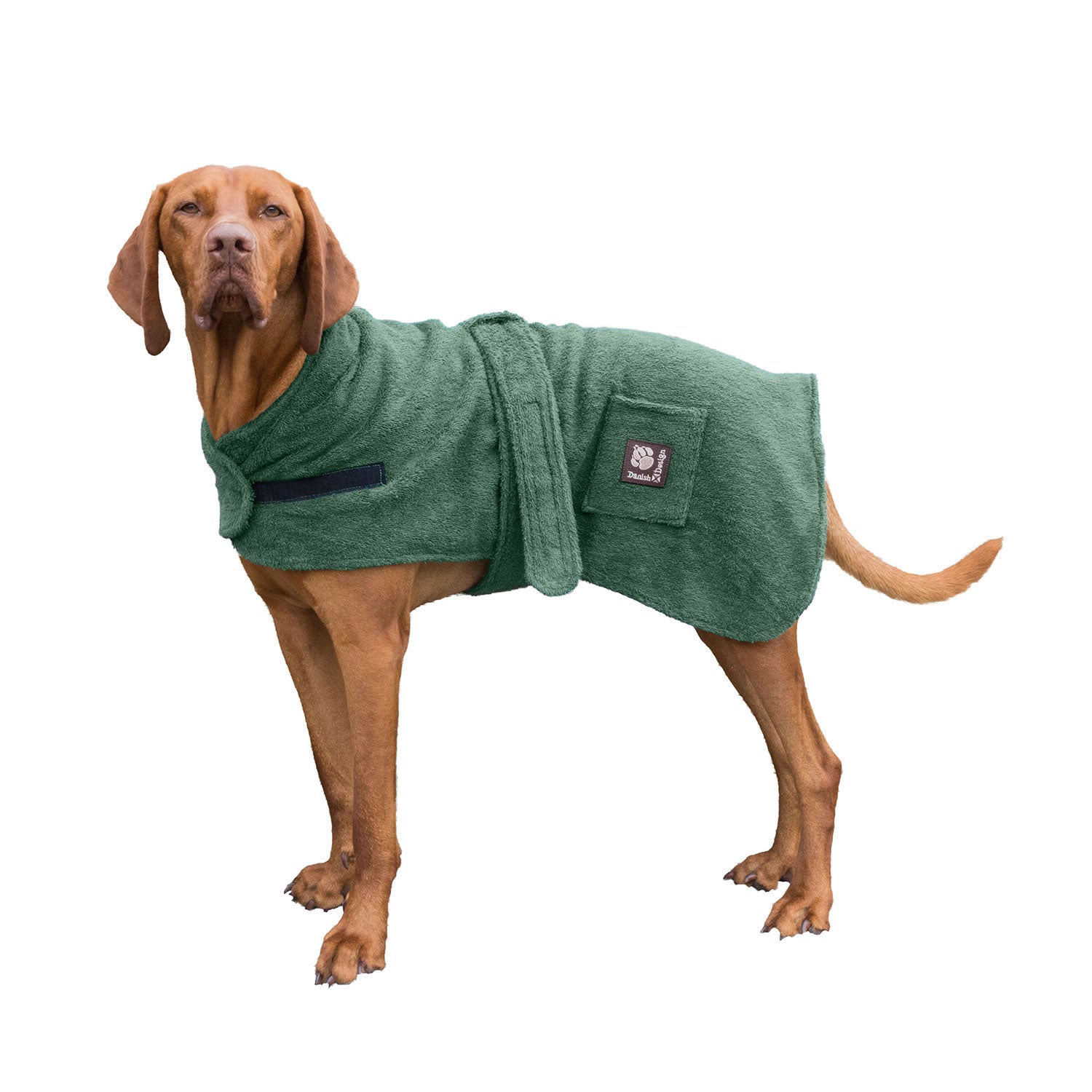 Premium Danish Design Dog Robe - Soft Absorbent Toweling Pet Bathrobe for Small & Medium Dogs - Perfect for Post-Bath Drying, Spa Days & Cozy Lounging