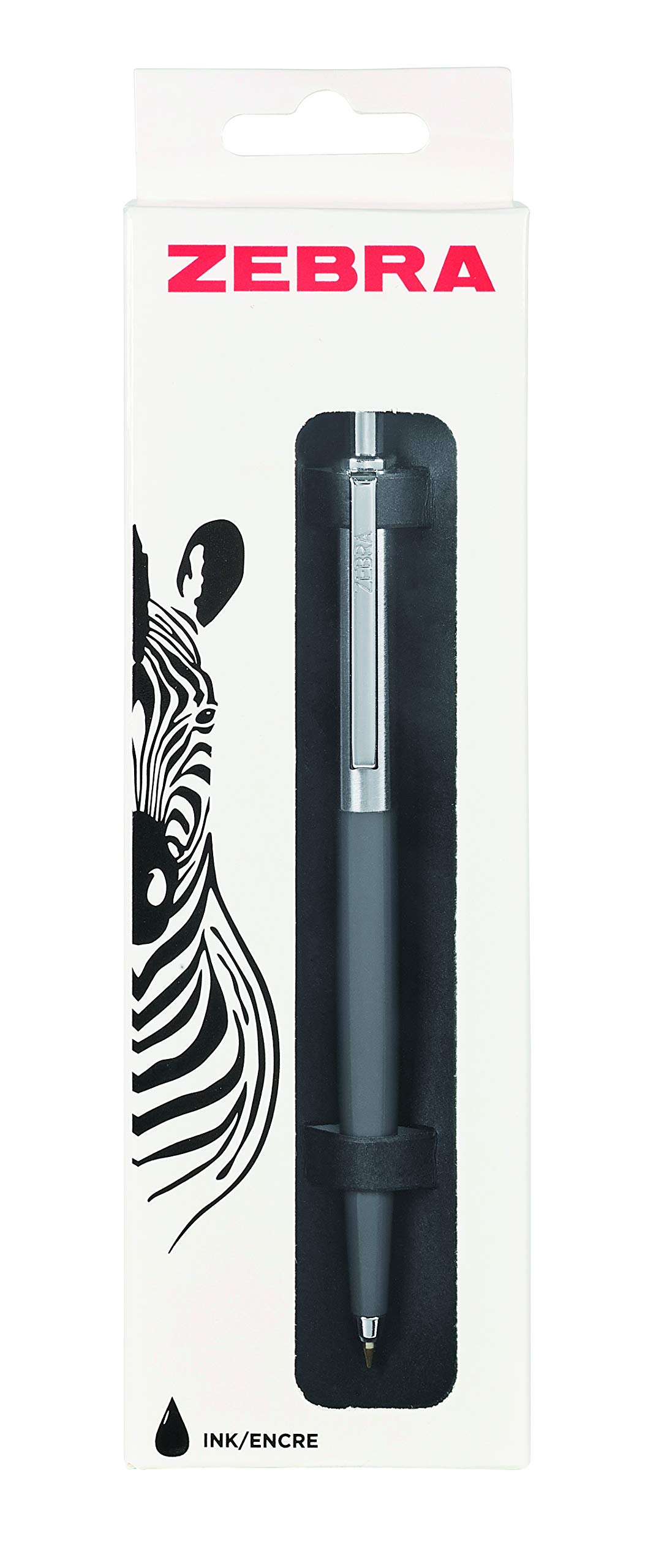 Zebra Pen 901 Black Ballpoint Pens - Retractable Fine Point Black Ink Pens with Premium Grey Barrel & Presentation Case | Smooth Writing for Office, School, Note Taking & Gift Giving (1 Pack)
