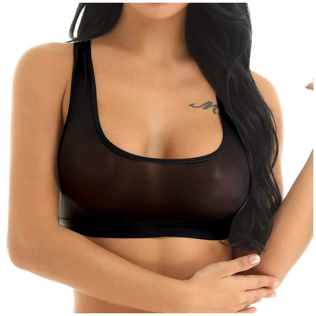 Wireless Seamless Mesh Sports Bra for Women - Stretchable See-Through Crop Top Workout Bra, Comfortable Yoga & Gym Underwear - Perfect for Running, Fitness & Everyday Wear