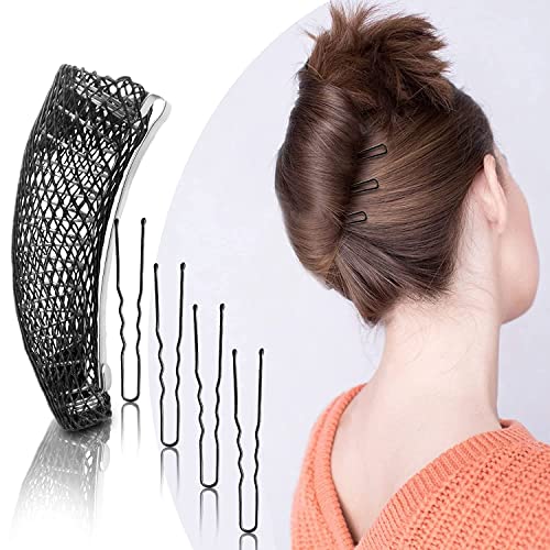 BLINE French Twist Hair Clip - Professional Hair Styling Tool for Women | Net Material French Roll Clip & Bun Maker | Perfect for Updos, Weddings & Formal Events (1Pc)