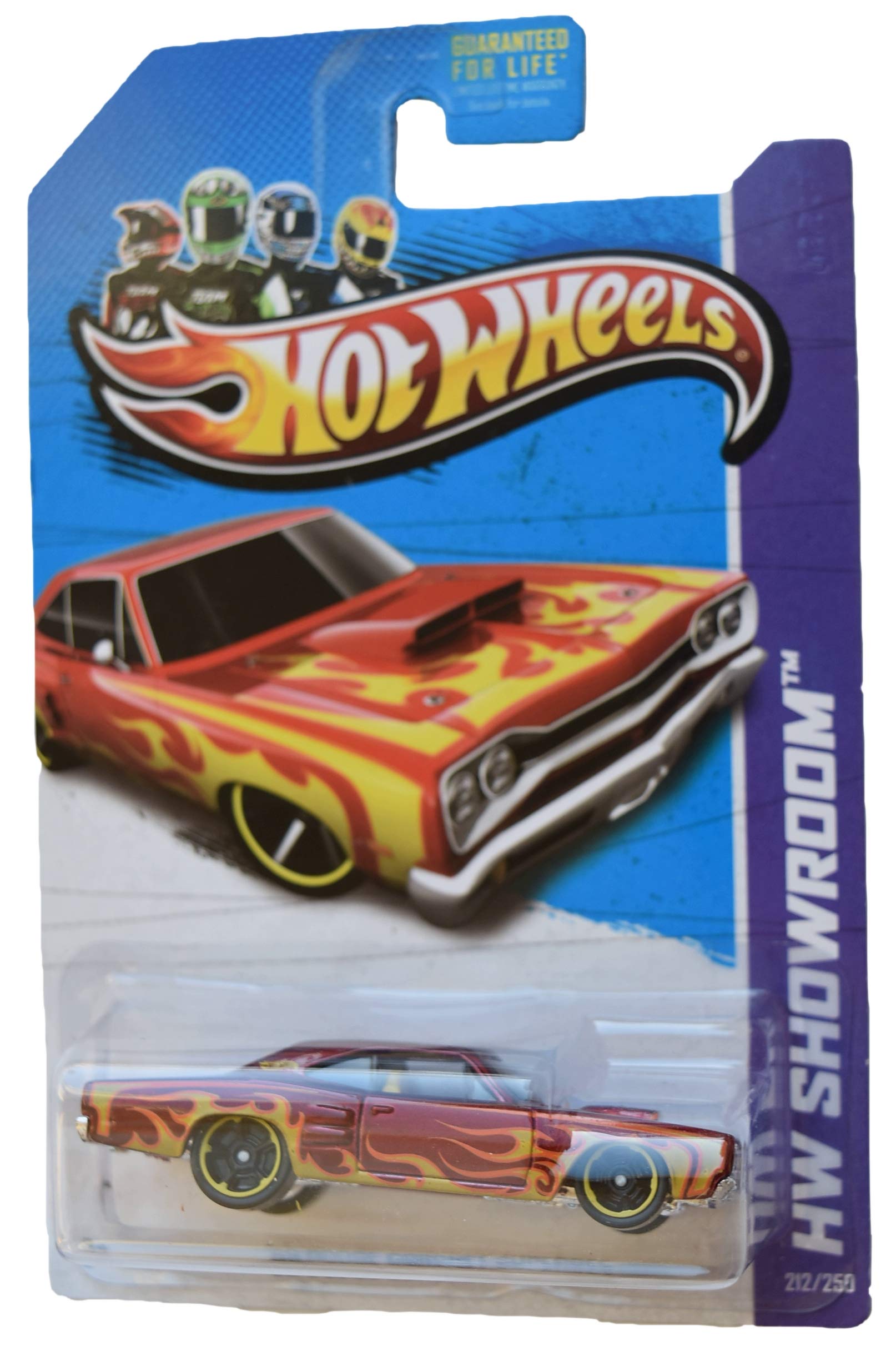 Hot Wheels '69 Dodge Coronet Superbee Diecast Car - Red with Flames Collectible Model (212/250 Limited Edition) - Perfect for Collectors, Display Cases, and Gift Giving