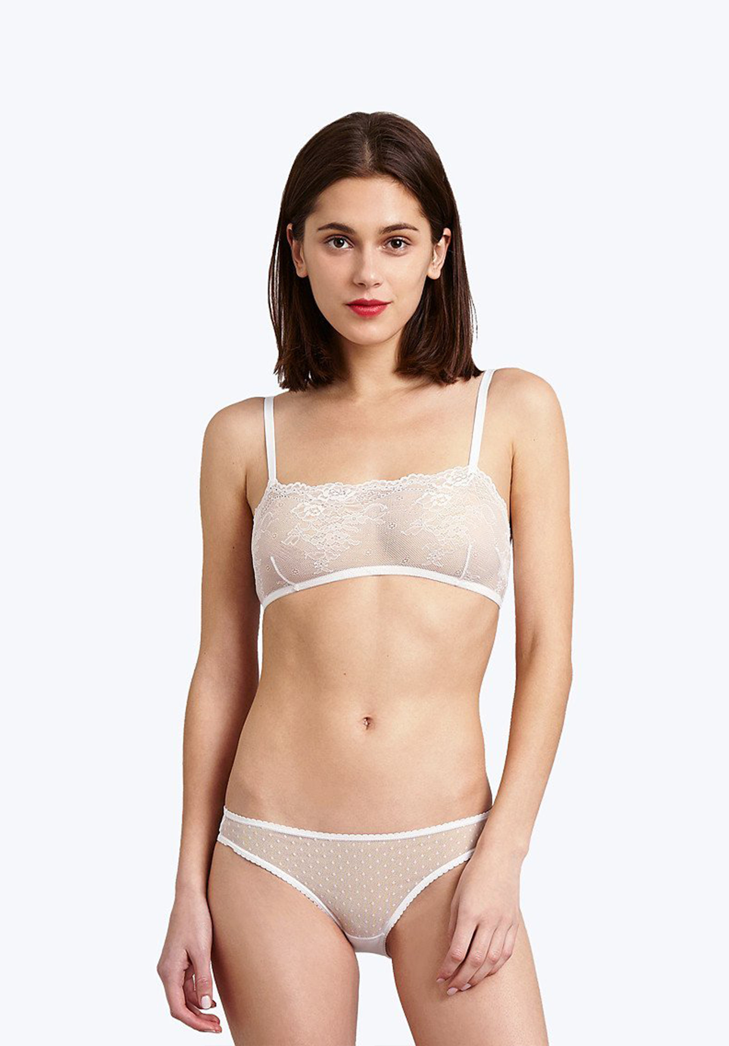 Goldin White Swiss Dot Bikini Set - Women's Sexy Swimwear for Beach, Pool & Summer Vacation