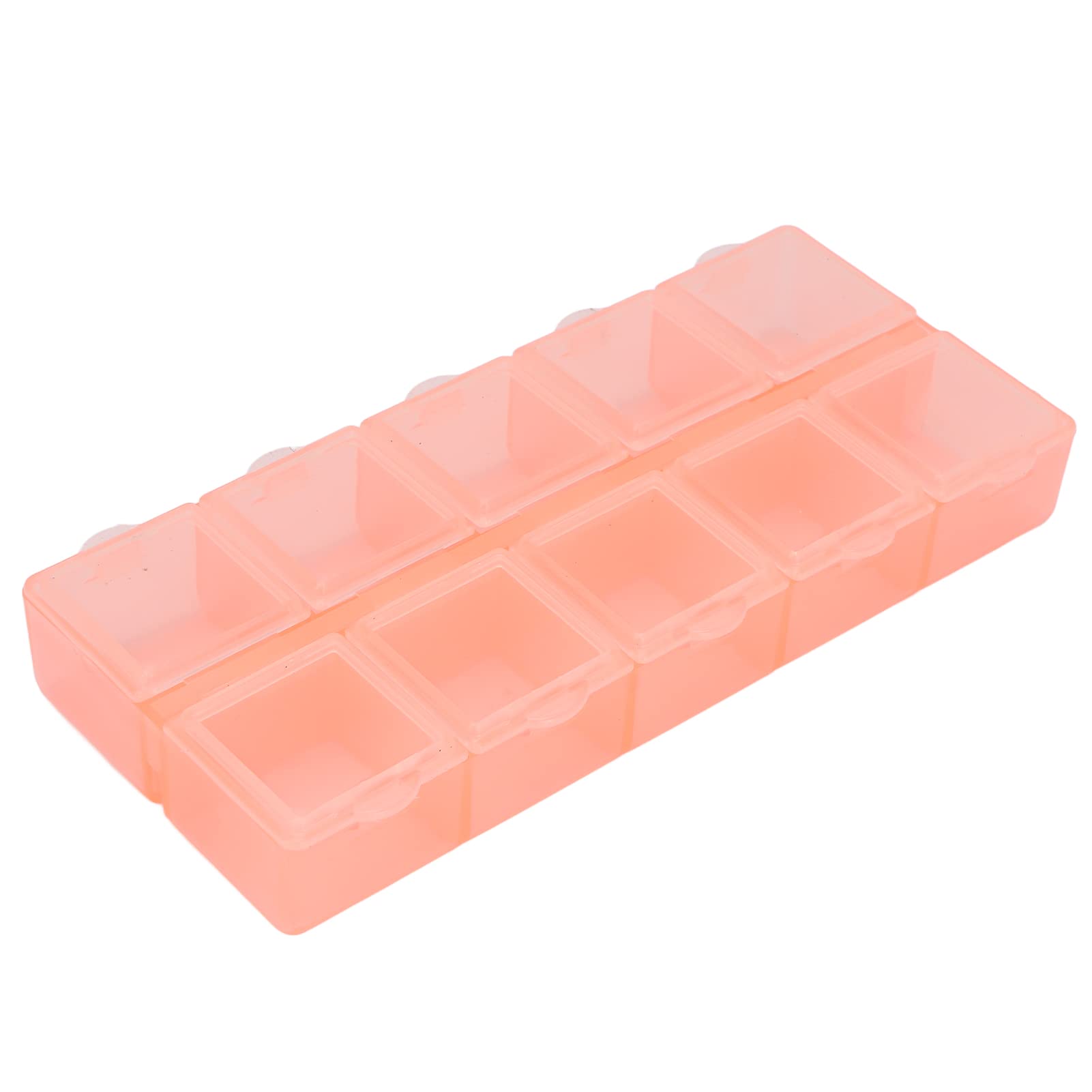 Durable Transparent Tackle Box Organizer - Portable Multifunctional Bead Storage Container for Fishing Gear, Crafts & Office Supplies (Orange) | Perfect for Travel, Home & Workspace Organization