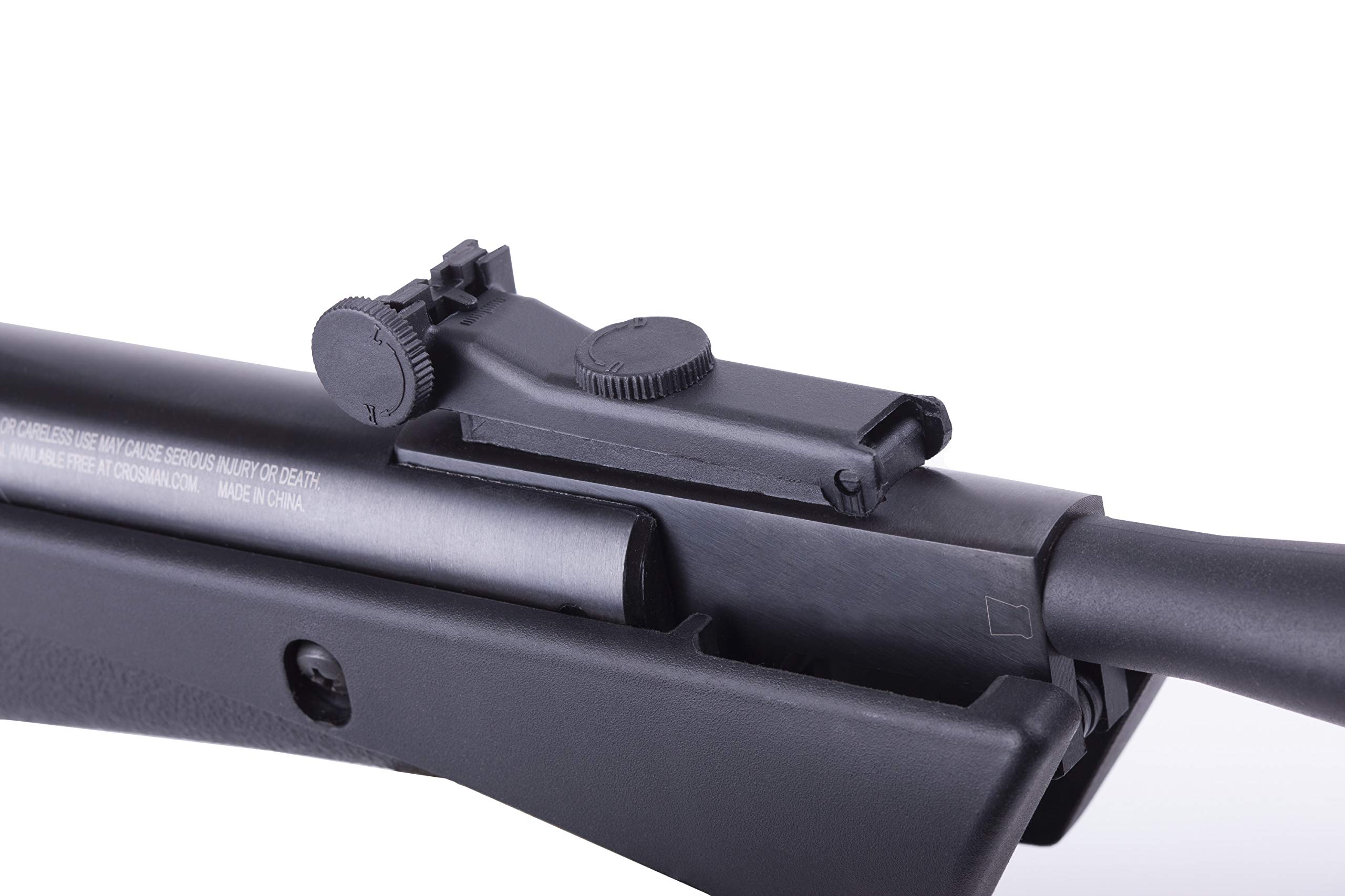 Crosman Shockwave NP QuietFire Air Rifle - .22 Caliber Break Barrel Pellet Gun with Noise Dampening Technology for Hunting & Target Shooting