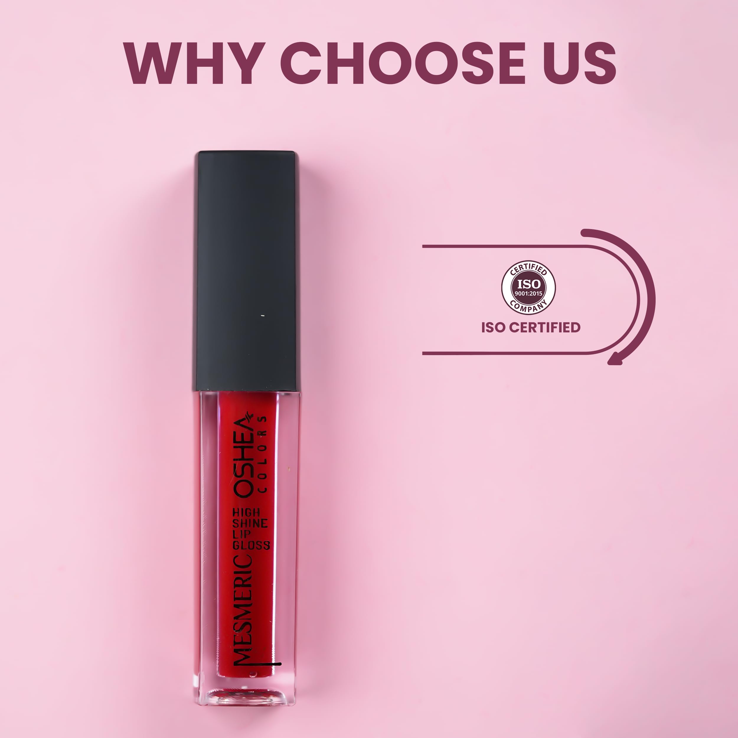 Oshea Colors Mesmeric High Shine Lip Gloss - Red (2.5ml) | Non-Sticky, Non-Drying & Long-Lasting Moisturizing Formula | Perfect for Everyday Wear, Parties & Special Occasions
