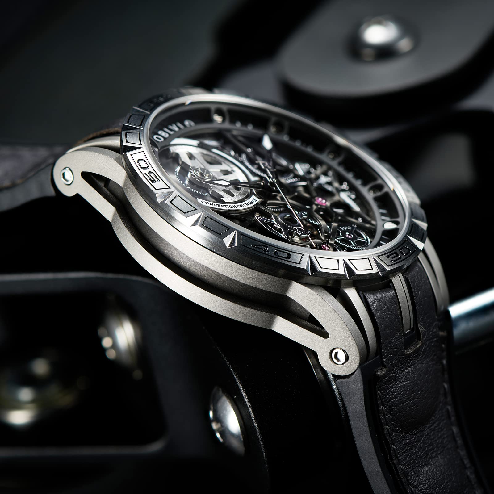 Luxury Automatic Skeleton Dial Steel Watch for Men - Top Brand Designer Wristwatch with Genuine Leather Strap - Perfect for Business, Formal Events & Everyday Wear