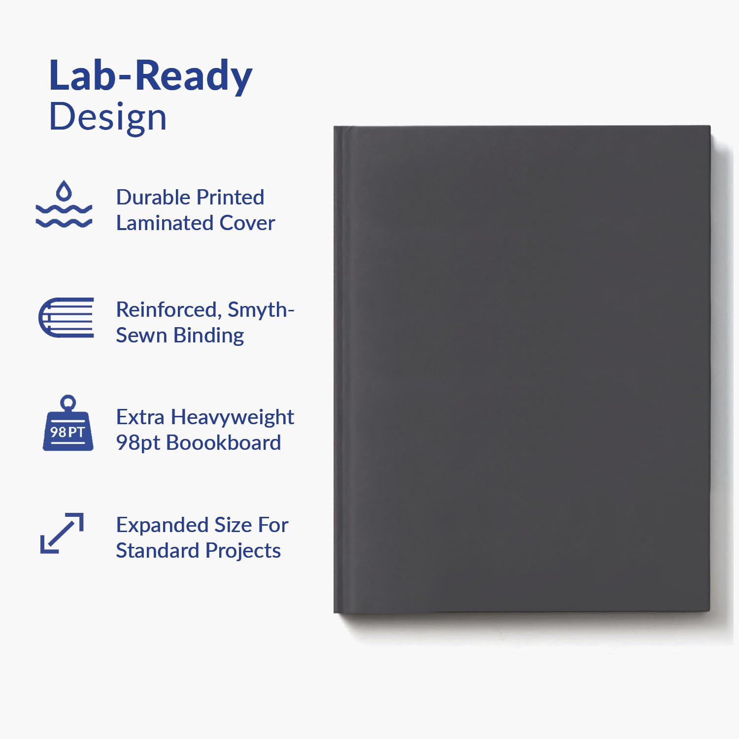 Premium E7-G Expanded Hardcover Lab Notebook - 9.25