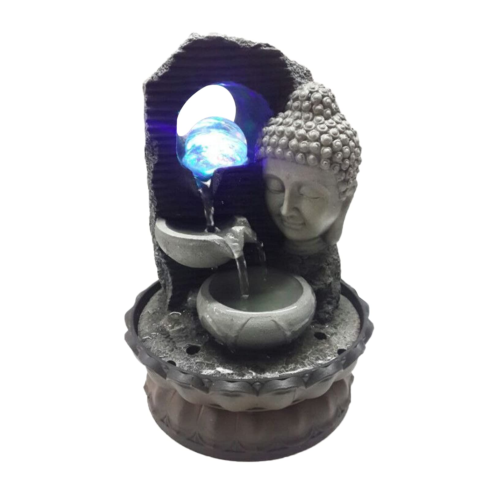 DYRABREST Buddha Desktop Waterfall Fountain - Zen Decor Indoor Water Feature for Home, Office, Bedroom - Feng Shui Relaxation & Stress Relief - Perfect for Meditation, Yoga Spaces & Gift Giving