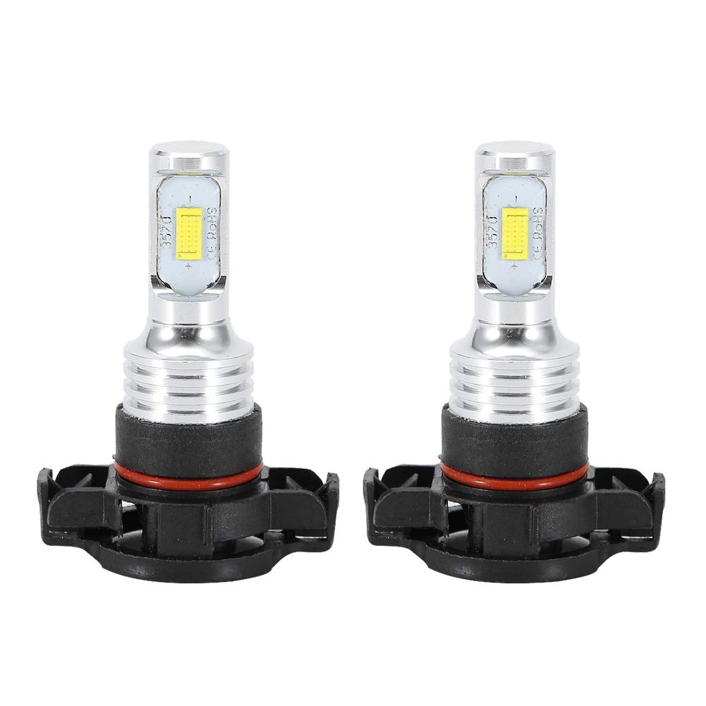 Acouto 2-Pack 80W 6000K White LED Fog Light Bulbs - H16/5202 Compatible Car Headlight Kit for 12V-24V Vehicles | Perfect for Night Driving & Foggy Conditions