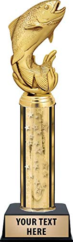 Gold Star Trout Fish Trophy for Fishing Competition Awards - Premium Fishing Prize for Tournaments, Contests & Outdoor Events