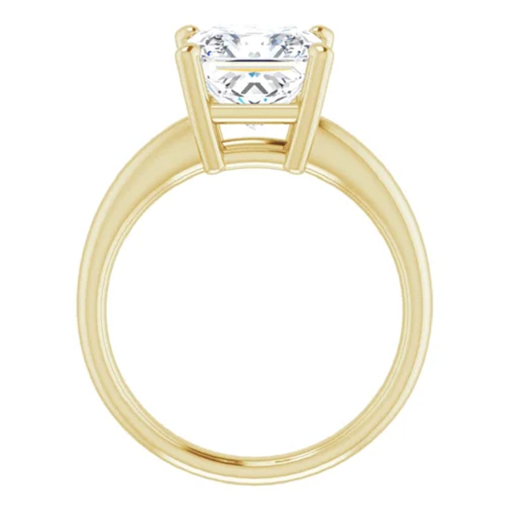 10K Solid Yellow Gold Handmade Engagement Ring - 2.0 CT Princess Cut Moissanite Diamond Solitaire Wedding Ring for Women, Bridal Proposal Jewelry Gift (Perfect for Anniversaries, Valentine's Day & Special Occasions)