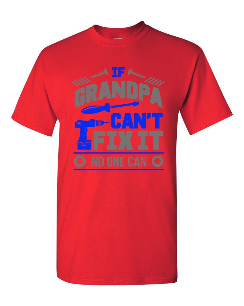 Funny Mechanic Tools T-Shirt for Adults - If Grandpa Can't Fix It No One Can - Perfect for DIY Enthusiasts & Car Lovers