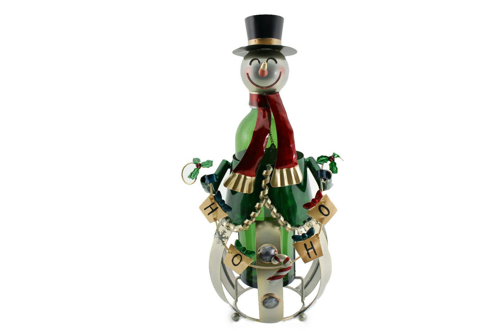 Frosty The Snowman Christmas Wine Bottle Holder - Festive Holiday Decor for Wine Display & Gifts - Perfect for Christmas Parties & Home Decor