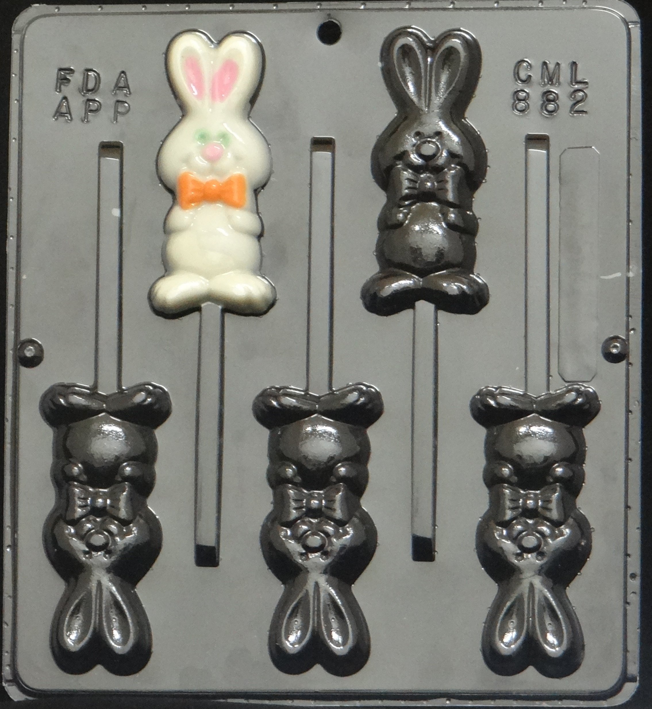 Easter Bunny Lollipop Chocolate Candy Mold Set - Food Grade Silicone Baking Molds for DIY Candy, Chocolate, Cake Decorating - Perfect for Easter Treats, Party Favors, and Holiday Baking