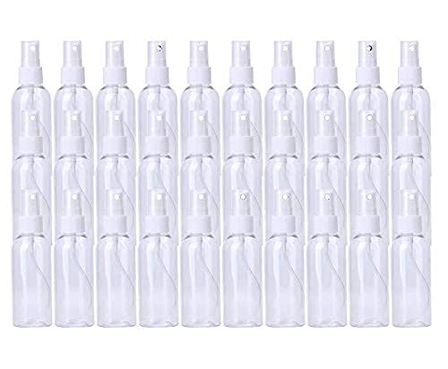 10 Pack Fine Mist Mini Spray Bottles with Pump Cap - Clear Travel Essential Oil & Perfume Refillable Bottles for DIY, Aromatherapy, Skincare & Hair Care