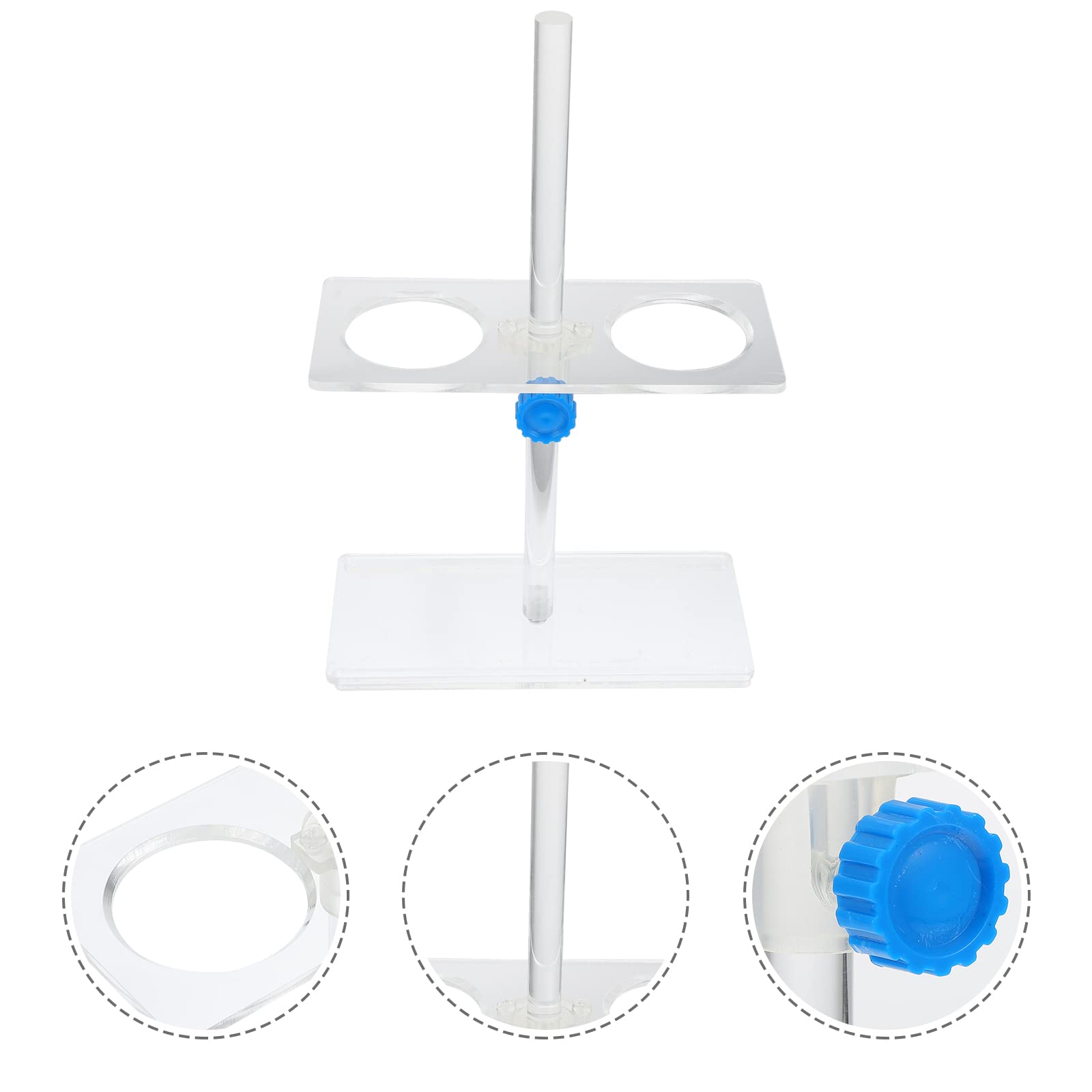 Balacoo 2-Hole Acrylic Funnel Stand - Durable Funnel Holder for Kitchen, Lab & School - Perfect for Baking, Science Experiments & DIY Projects