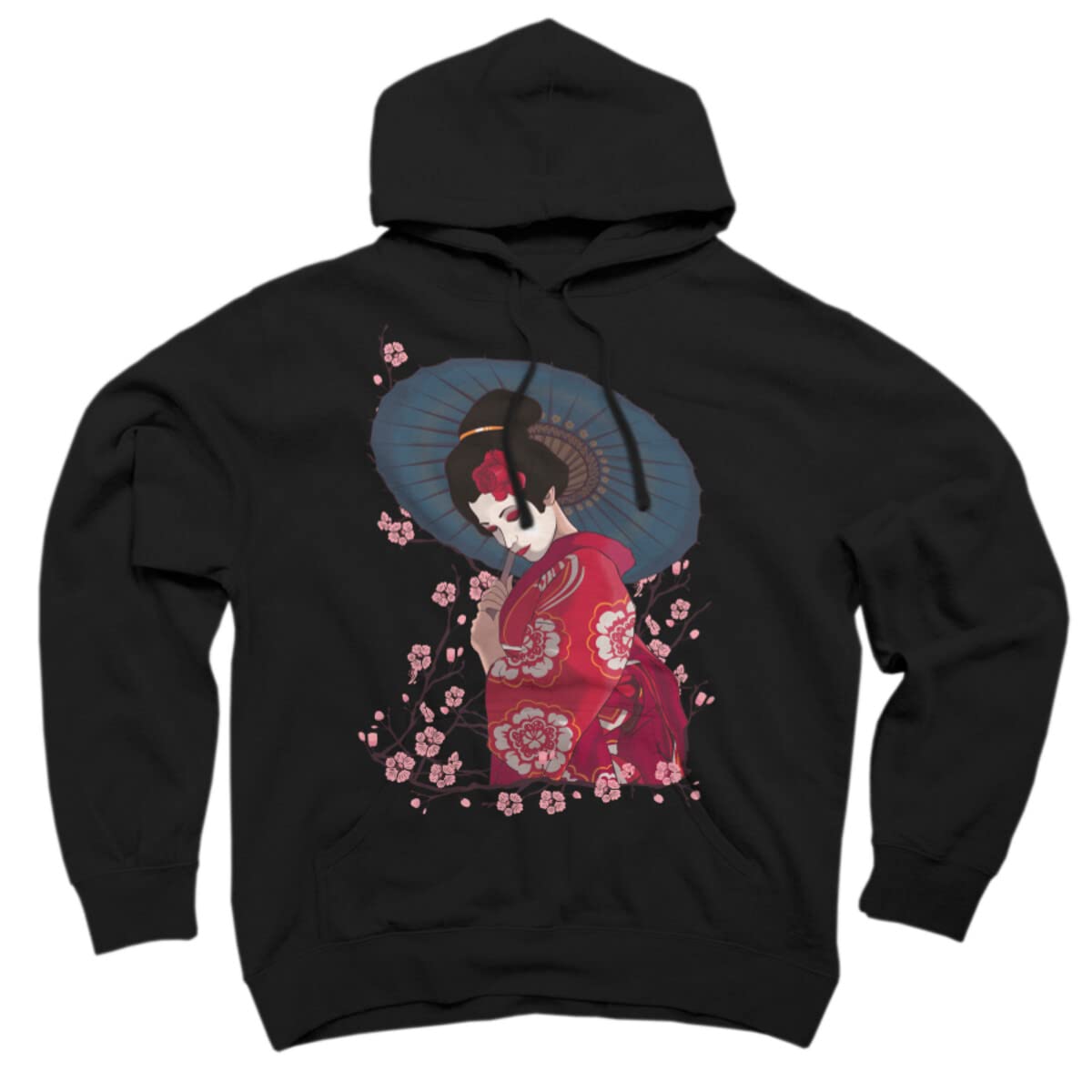Design By Humans Unisex Cherry Blossoms Pullover Hoodie by Matt - Soft Cotton Sweatshirt for Men & Women - Perfect for Spring Outfits & Casual Wear