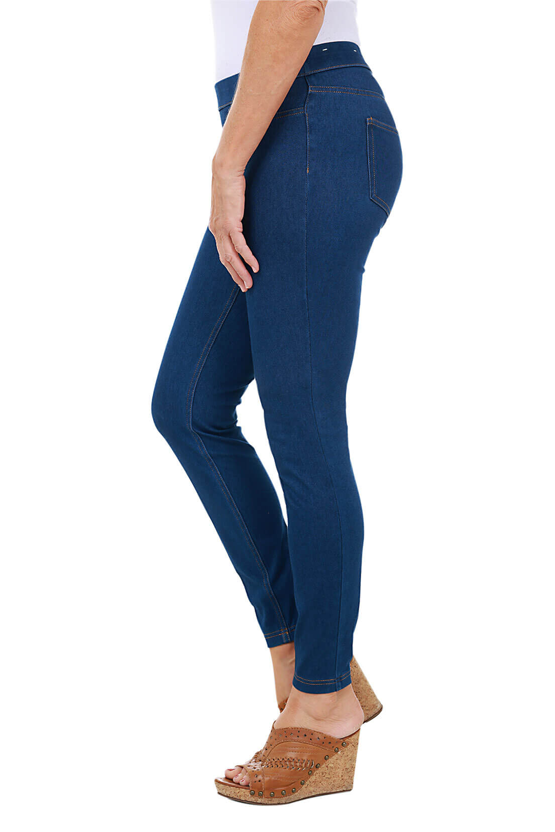 Petite Pull On Ankle Length Jegging - Stretchy Comfort Pants for Women | Casual & Work Wear | Perfect for Yoga, Travel & Everyday Use