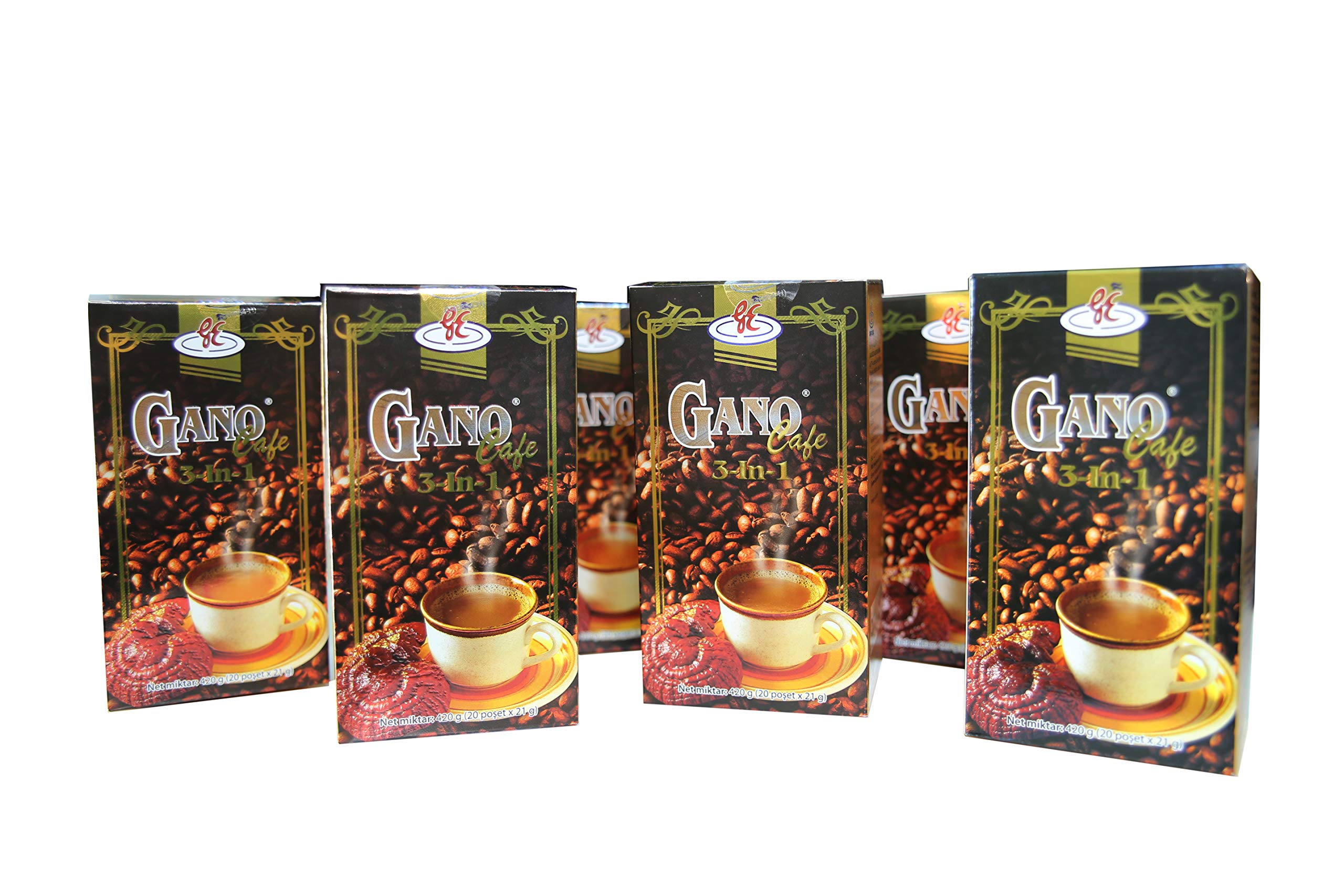 Premium GanoCafe 3-in-1 Ganoderma Coffee - 6 Boxes by GANO EXCEL INTERNATIONAL | Organic Mushroom Coffee Blend for Energy Boost & Wellness | Perfect for Morning Routine, Office Work & Healthy Lifestyle