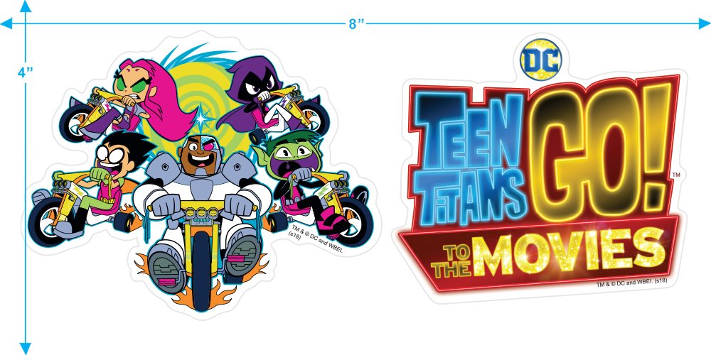 Popfunk Teen Titans Go! To the Movies Hollywood Youth Hoodie & Stickers Set - Cool Cartoon Character Apparel for Kids & Boys - Perfect for Cosplay, Birthday Gifts & Superhero Fans
