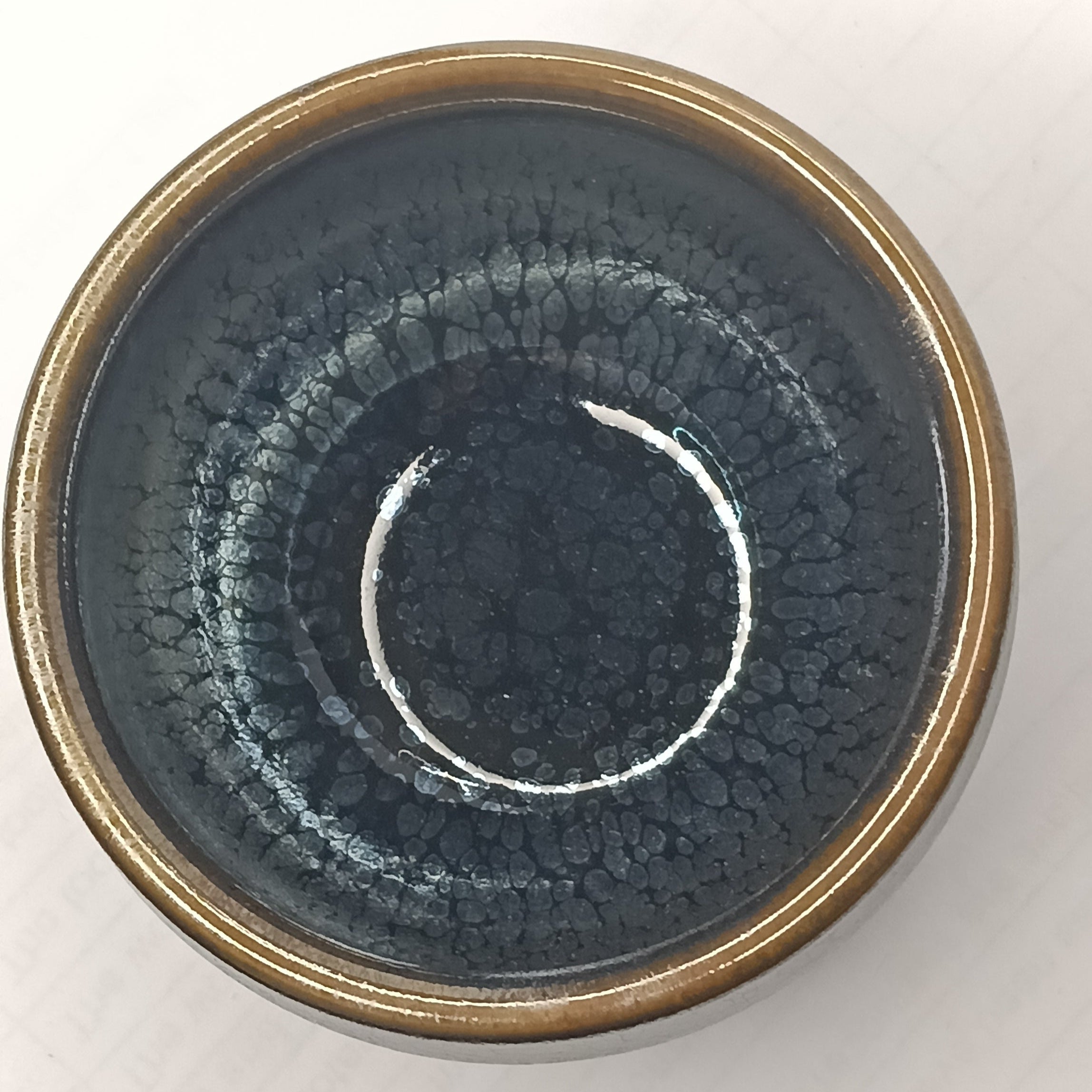 Premium Jianzhan (Tenmoku) Tea Bowls - Handcrafted Jian Ware Ceramic Tea Cups for Matcha, Japanese Tea Ceremony & Zen Meditation - Celestial Serenity Design, Small Perfect Round Shape with Constricted Rim - Ideal for Tea Lovers, Gift Giving & Home Decor
