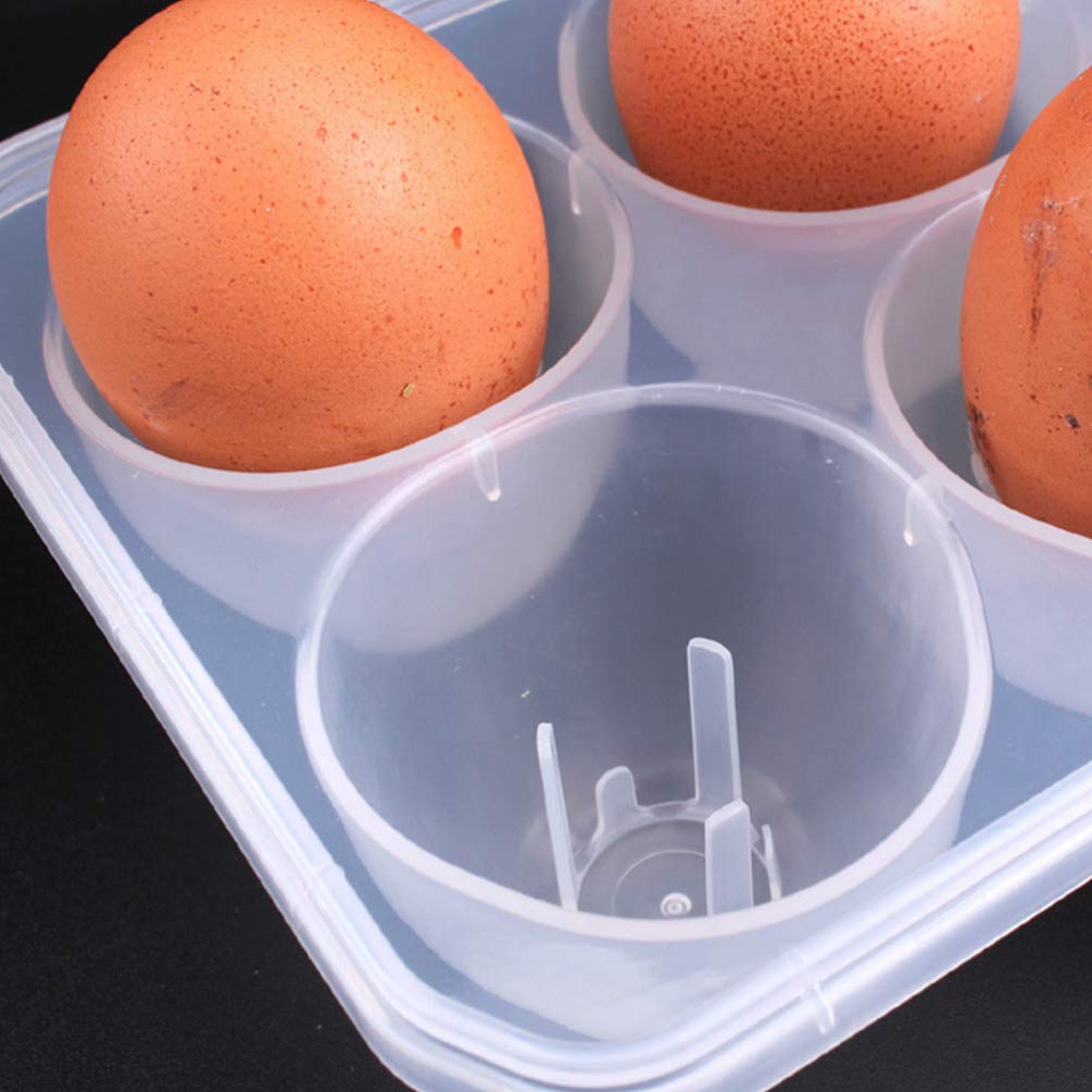 SOLUSTRE 1-Pack Portable Egg Storage Container - Plastic Egg Protector Box for Hard Boiled Eggs, Deviled Eggs & Raw Eggs - Perfect for Camping, Hiking, Picnics & Fridge Organization - Durable Egg Keeper & Holder with Secure Lid to Prevent Cracking