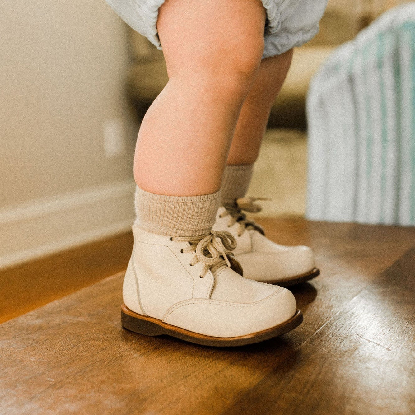 Antigua Cream Leather Boots for Kids - Stylish & Durable Children's Footwear for School, Play & Outdoor Adventures