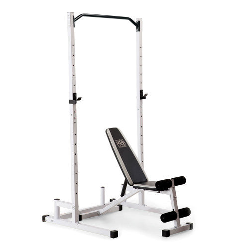 Marcy SM-5092 Power Cage and Weight Bench - Heavy Duty Home Gym Equipment for Strength Training & Workouts - Perfect for Home Fitness, Bodybuilding & CrossFit