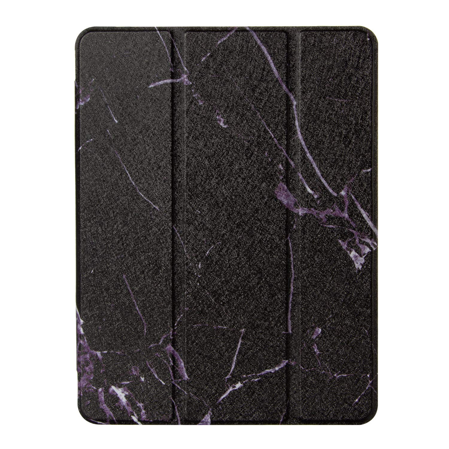Premium PU Leather Trifold Smart Case for iPad 9.7 (2017/2018), iPad Air 1/Air 2 (9.7 Inch) - Clear TPU Back Cover with Apple Pencil Holder & Auto Wake/Sleep Function - Compatible with iPad 6th/5th Generation - Black Marble Design - Perfect for Work, Travel and Everyday Use