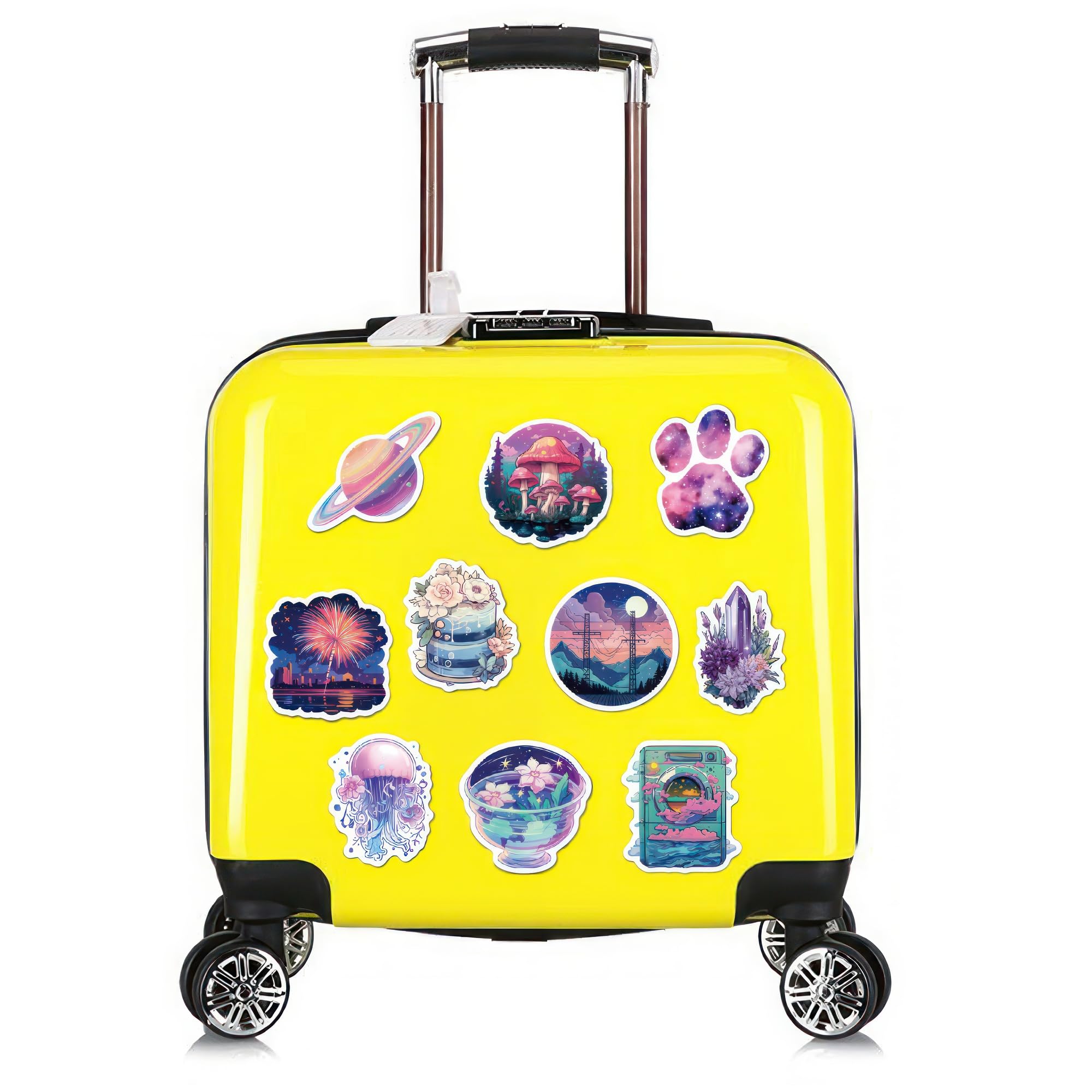 50 Midnight Magic Fantasy Stickers - Kawaii Waterproof Decals for Kids & Teens - Aesthetic Purple Cute Vinyl Stickers for Water Bottles, Laptops, Journals, Mirrors - Perfect for School, DIY Crafts & Nature Exploration