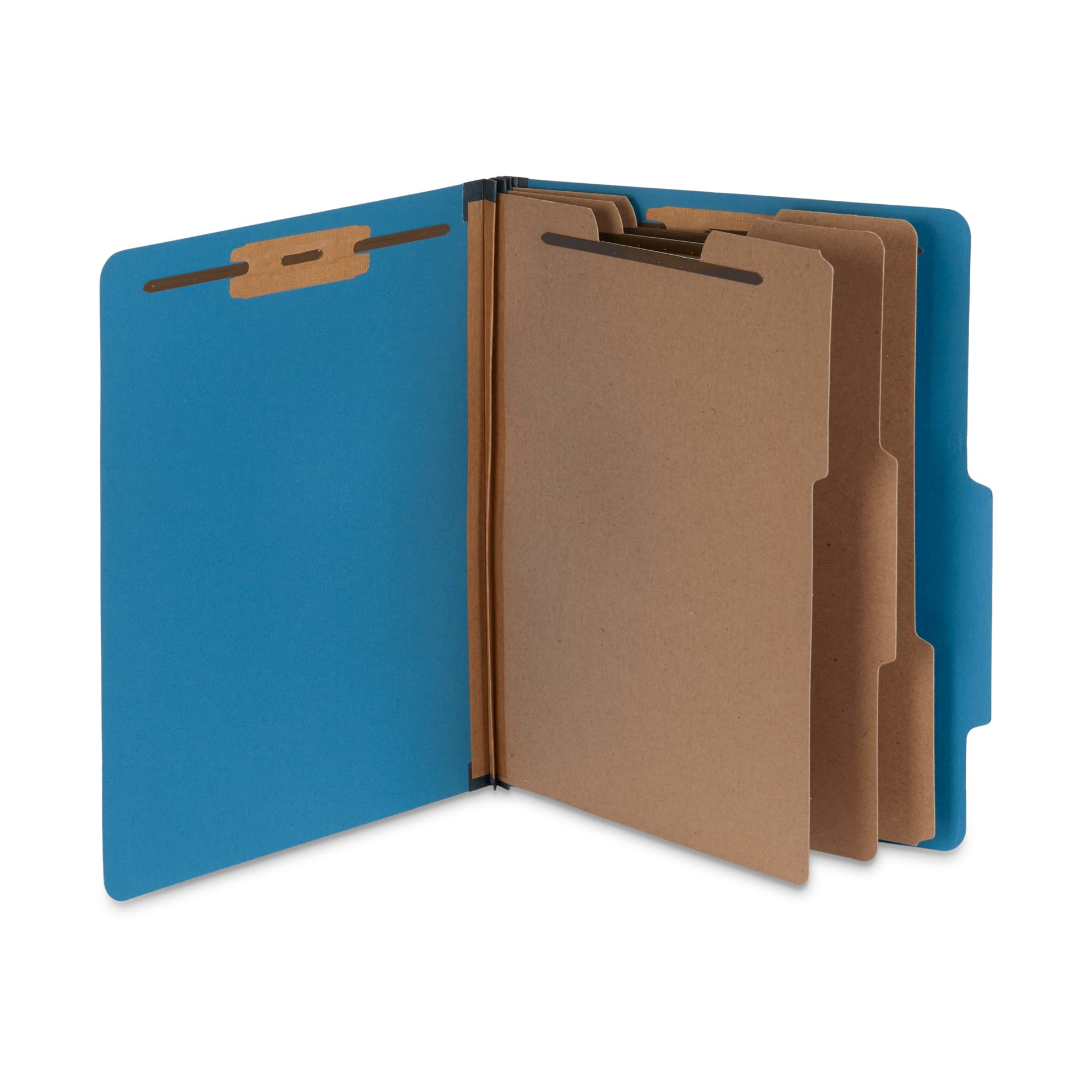 Blue Summit Supplies Dark Blue Classification Folders - 10 Pack | 3-Tab Dividers, Letter Size, 2