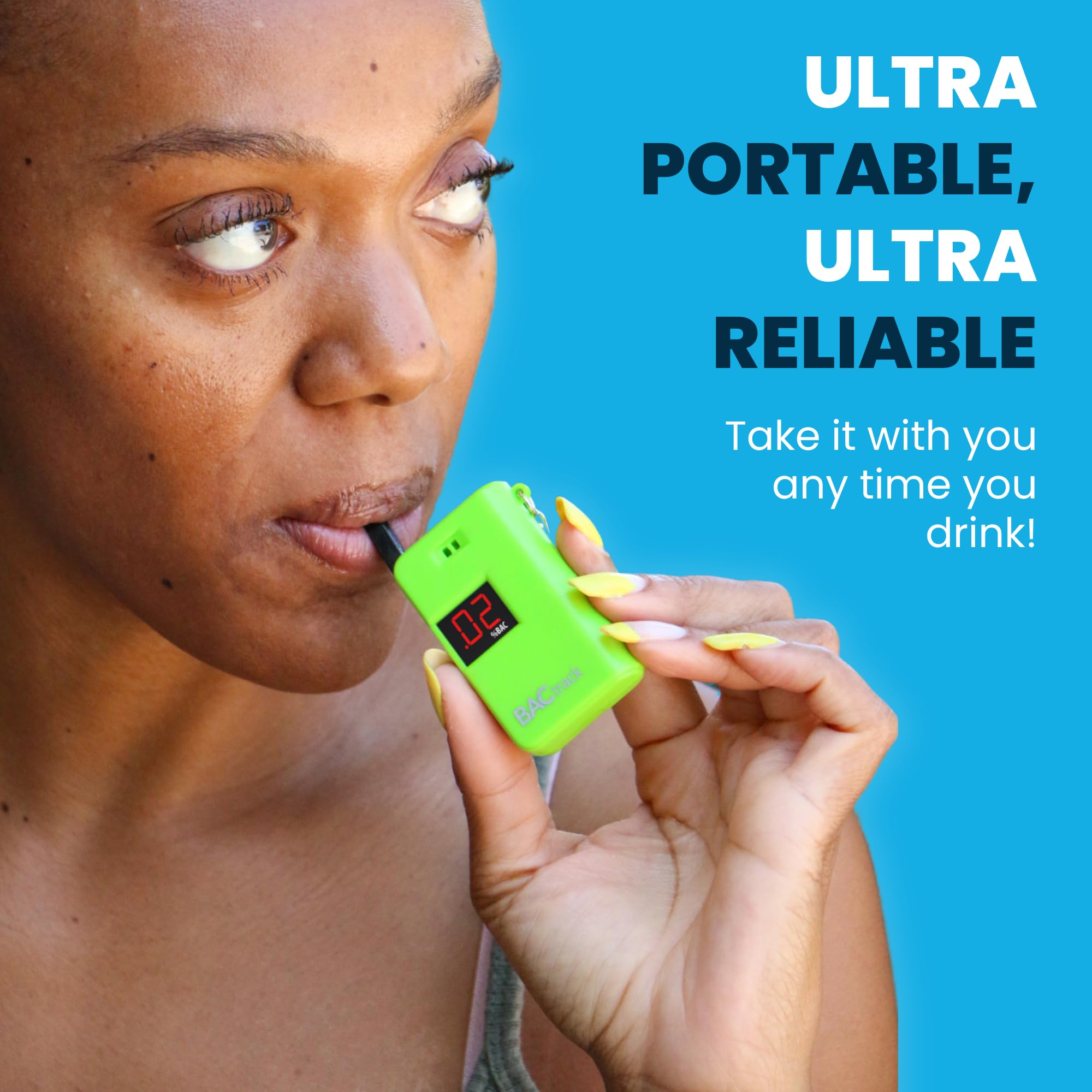 BACtrack Keychain Breathalyzer - Green (2 Pack) | Ultra-Portable Alcohol Tester for Personal & Professional Use | Perfect for Parties, Travel & Workplace Safety