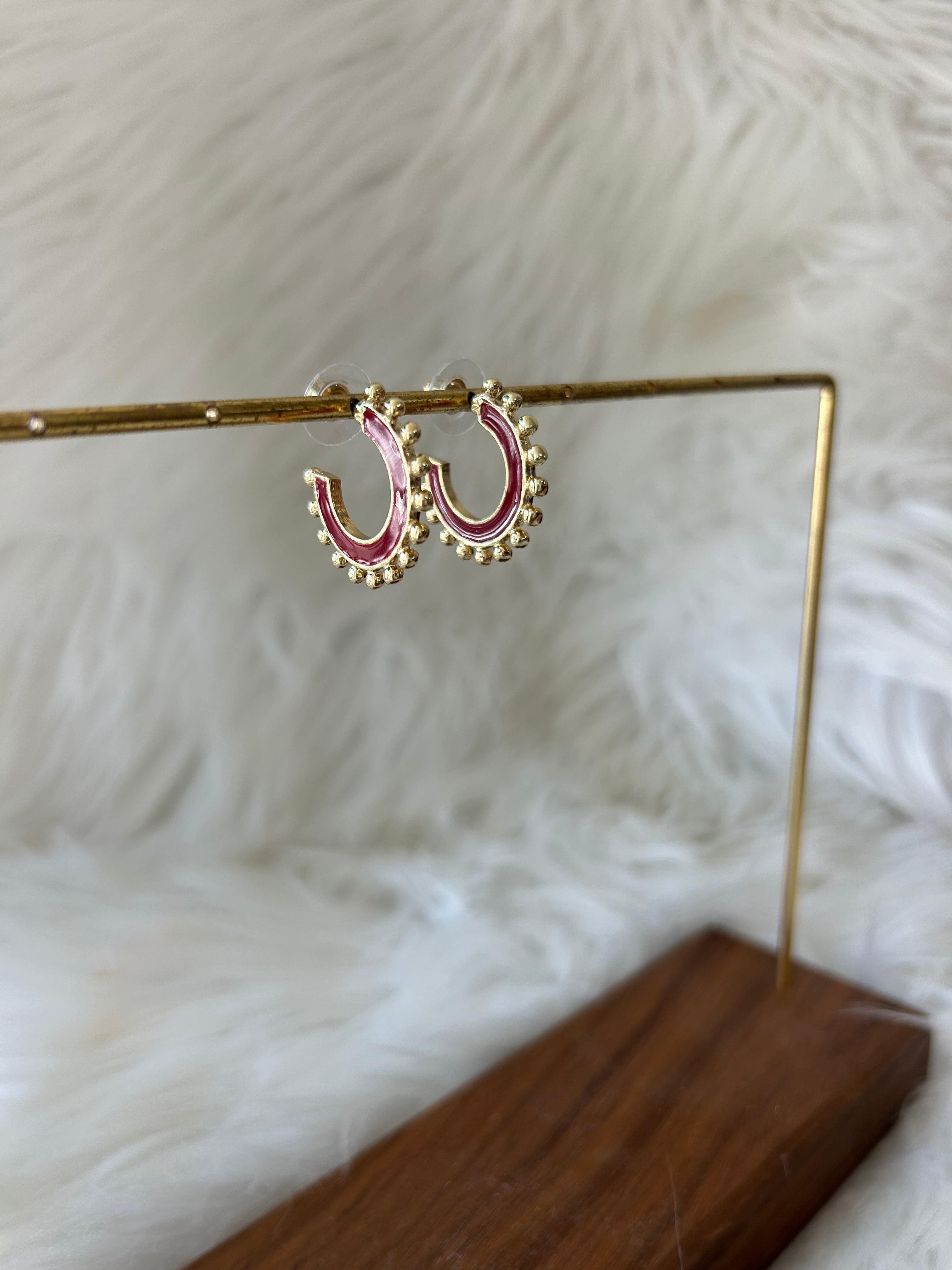 Michelle Mcdowell Hadley Large Hoop Earrings for Women - Elegant Gold-Tone Statement Jewelry for Parties, Weddings & Evening Events