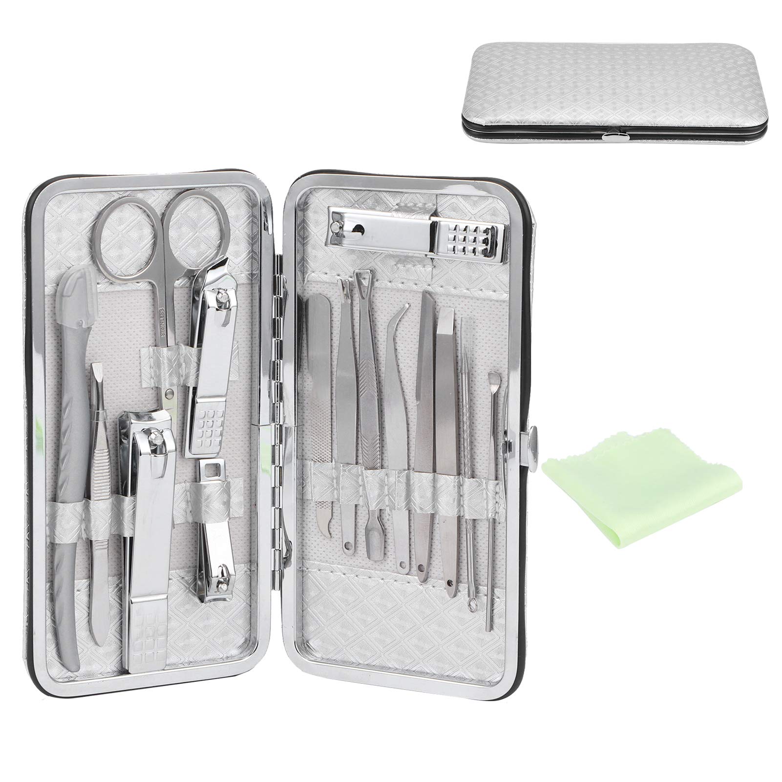 Professional Stainless Steel Manicure Pedicure Kit - Durable Nail Clippers & Grooming Tools Set for Salon & Home Use - Portable Nail Care Essentials (Silver) | Perfect for Travel, Gifts & Personal Hygiene