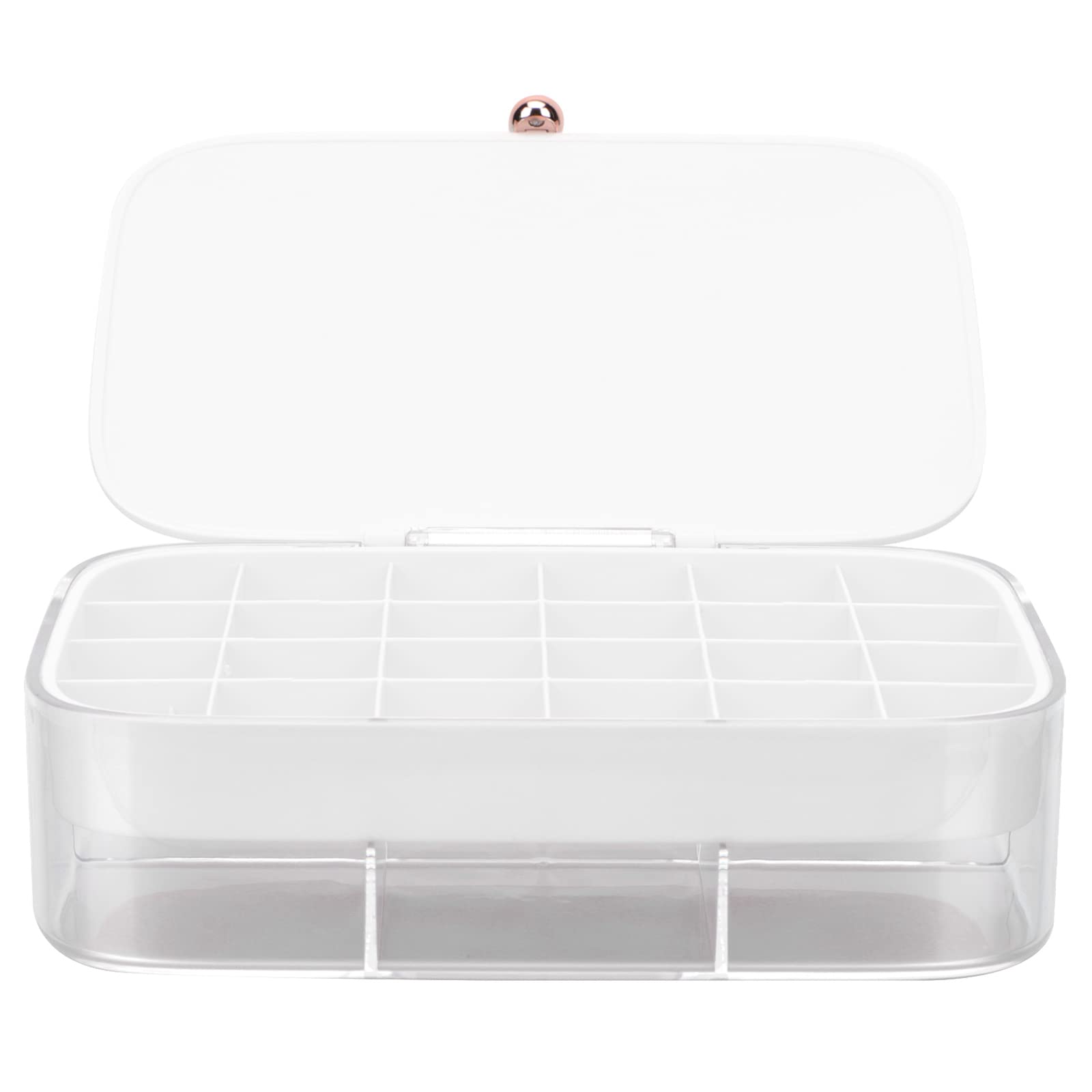 HEALLILY Jewelry Storage Box - Multi-Layer Ring Organizer with Lid for Earrings, Necklaces & Bracelets - Perfect for Travel, Home & Gift Giving