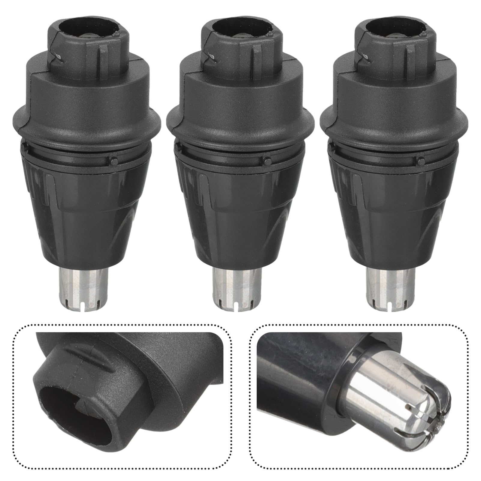 9 Pcs Replacement Heads for Men's Electric Nose Hair Trimmer & Body Shaver - Black ABS Blades for Smooth Facial & Body Grooming - Perfect for Travel, Home & Gym Use