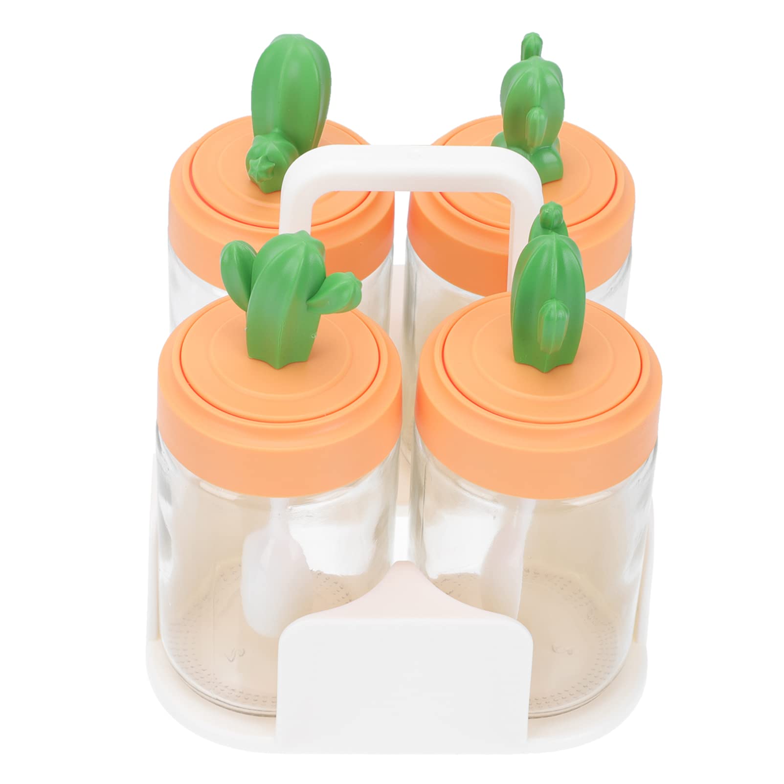 Cabilock Glass Terrarium Containers with Lids - Clear Seasoning Rack, Spice Jars & Food Storage for Kitchen, BBQ, Tropical Party | Perfect for Herbs, Spices, Condiments & Party Favors