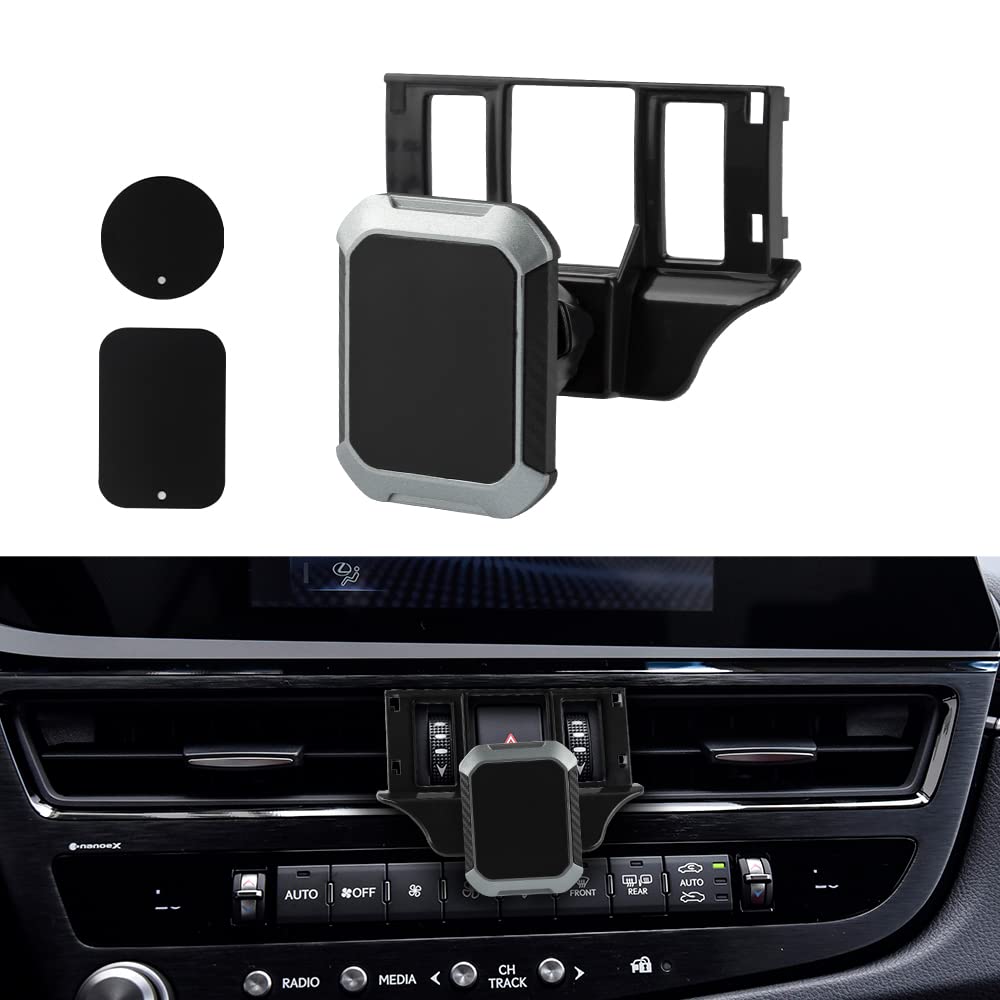 Magnetic Car Phone Holder Mount for Lexus ES 250/350/300h (2018-2022) - Universal Smartphone Cradle with Strong Grip for Safe Navigation & Hands-Free Driving - Perfect for Commuting, Road Trips and GPS Use