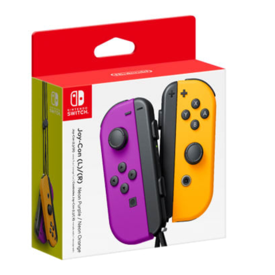 Original Nintendo Joy-Con (L/R) Wireless Controllers for Switch - Neon Red/Blue - Perfect for Multiplayer Gaming & Motion Controls