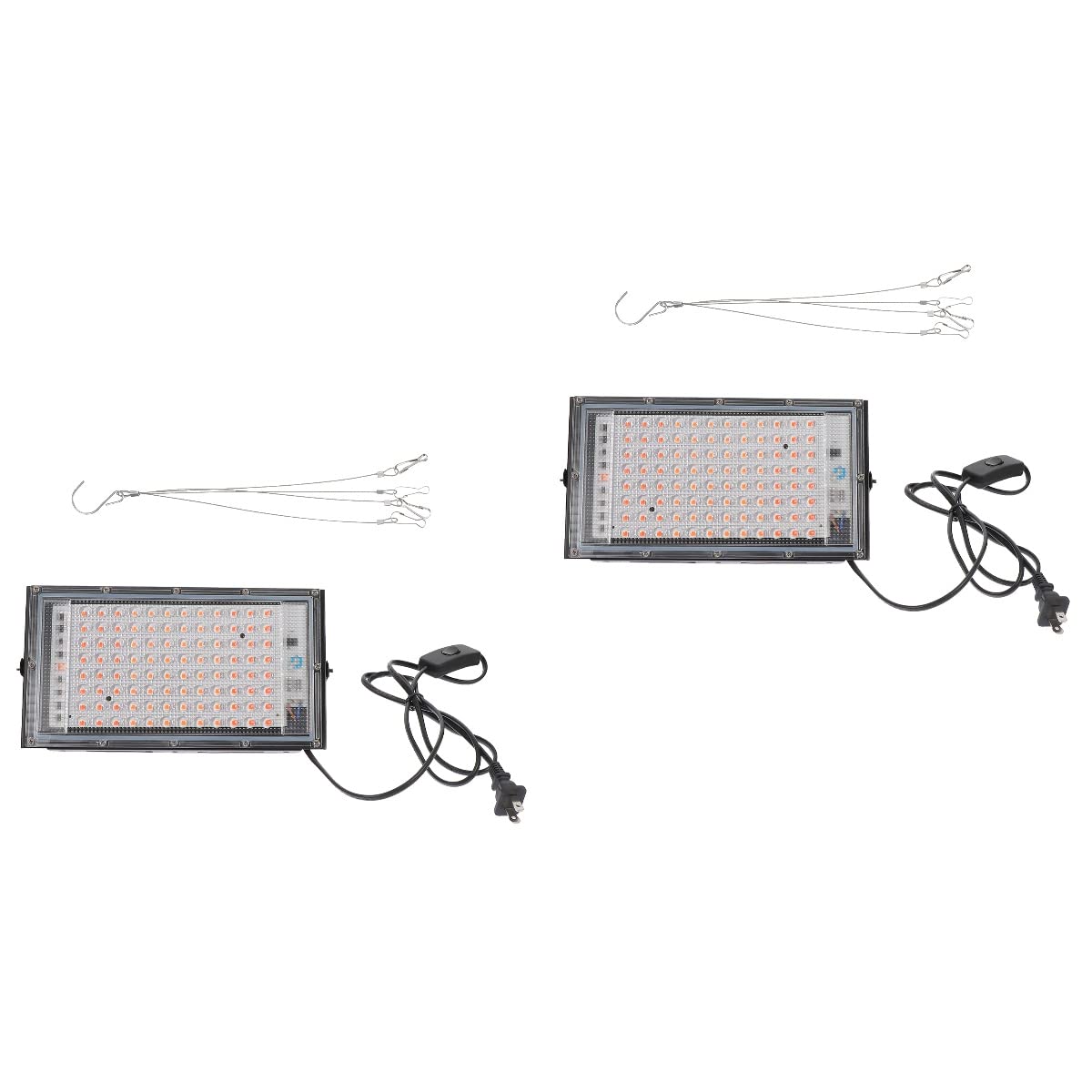 Balacoo 2-Pack LED Grow Lights for Indoor Plants - Full Spectrum Plant Growth Light with US Plug for Hydroponics, Greenhouse & Home Gardening - Perfect for Seedlings, Flowers, and Houseplants