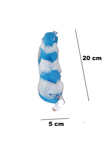 Exfoliating Bath Sponge Loofah Scrub for Women & Men - 20cm Body Brush, Pack of 3 (Random Colors) - Perfect for Shower, Bath & Skin Exfoliation