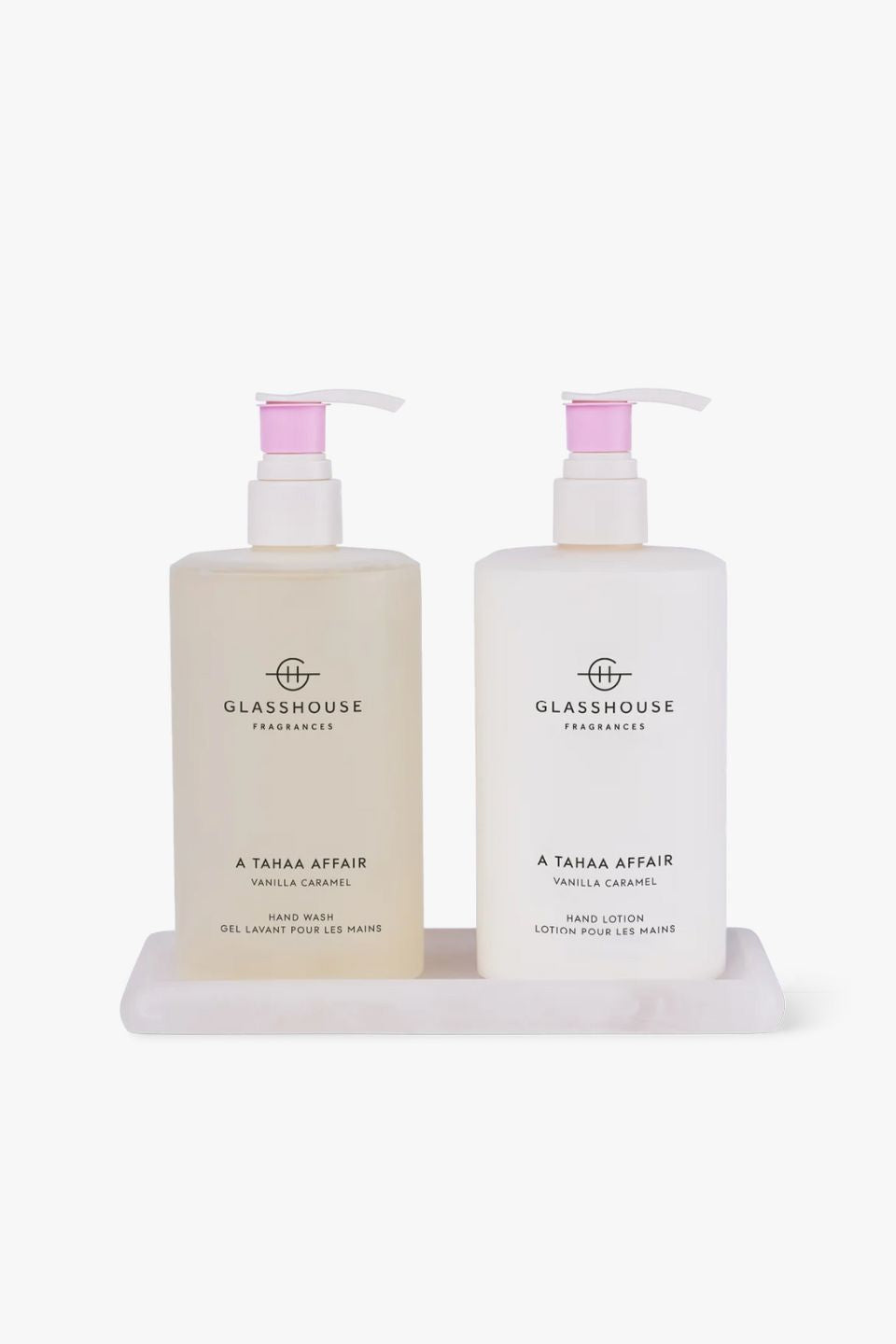 Tahaa Affair 450ml Luxury Hand Care Duo Set with Elegant Tray - Perfect for Spa Days, Home Relaxation & Gift Giving