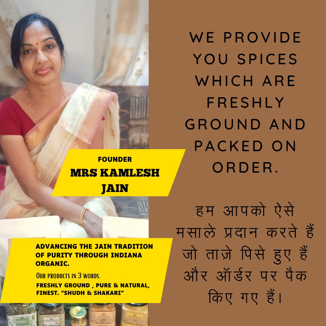 Organic Garam Masala Powder 150g - Authentic Indiana Spice Blend | No Red Chili, No Onion & Garlic | Perfect for Indian Curry, Biryani & Masala Chai