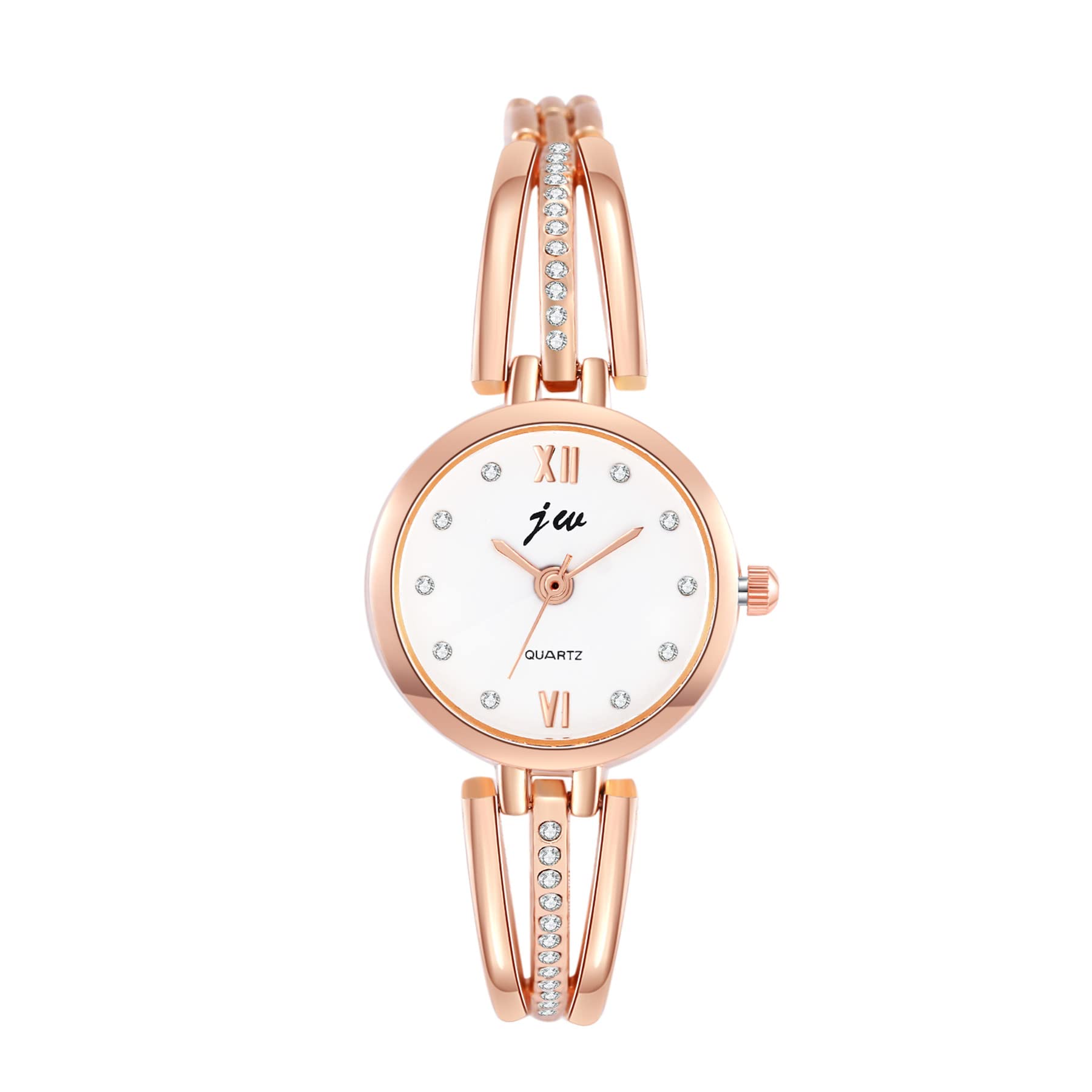 Avaner Women's Ultra Slim Rhinestone Bangle Watch - Elegant Analog Quartz Bracelet Watch for Women - Perfect for Office, Party & Formal Occasions