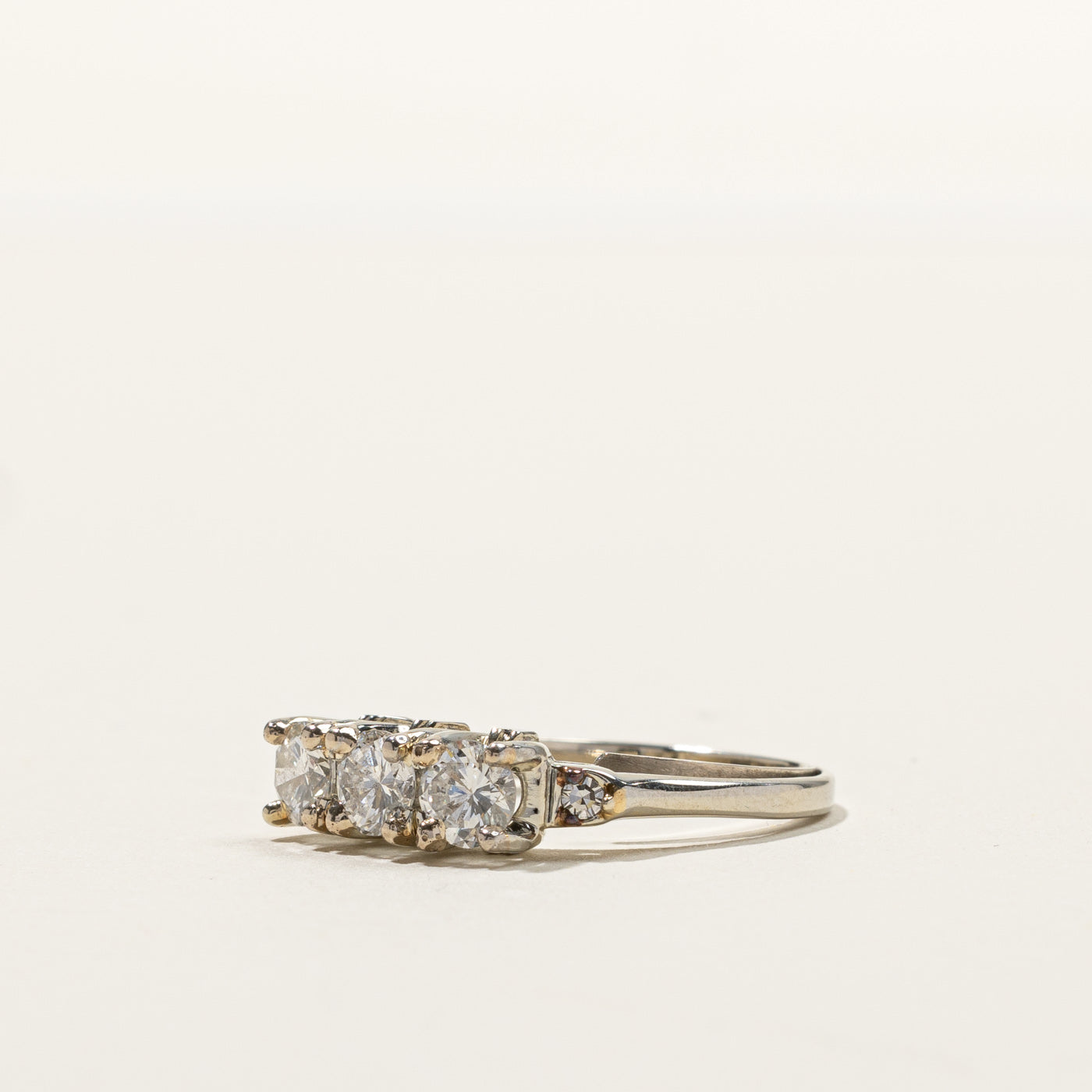 0.87ctw Three Stone Diamond Ring for Women - Size 6 | Elegant Engagement, Wedding, Anniversary Jewelry Gift | Perfect for Proposals, Bridal Sets & Special Occasions