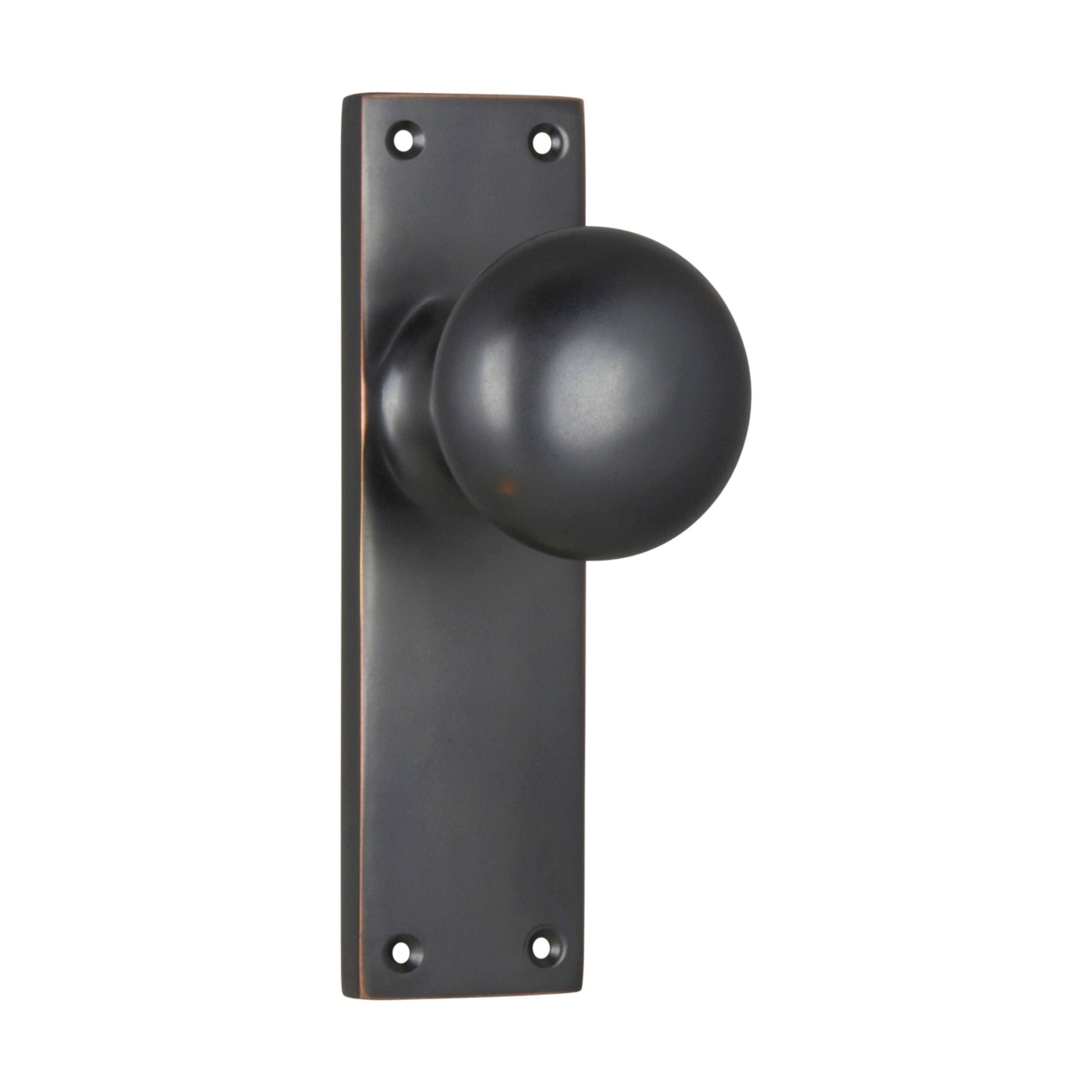 Antique Copper Victorian Door Knob and Latch Set - H152xW42xP75mm - Perfect for Vintage Home Decor and Classic Interior Design