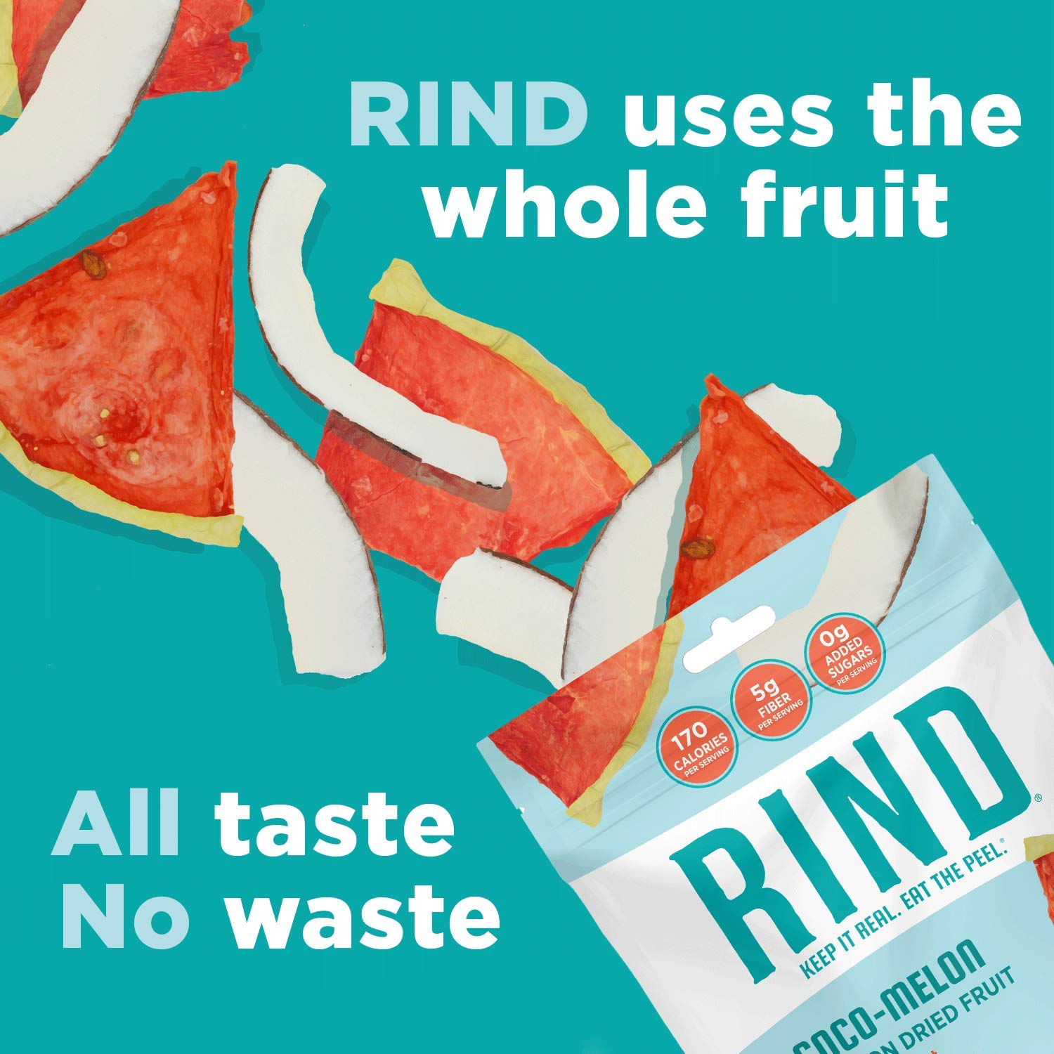 Organic Coco-Melon Dried Fruit Snacks - Vegan, Paleo, Non-GMO Superfood with Coconut & Watermelon | High Fiber Healthy Snack for Weight Loss, Keto Diet & On-the-Go Energy | 3 Pack (2.75oz Each)