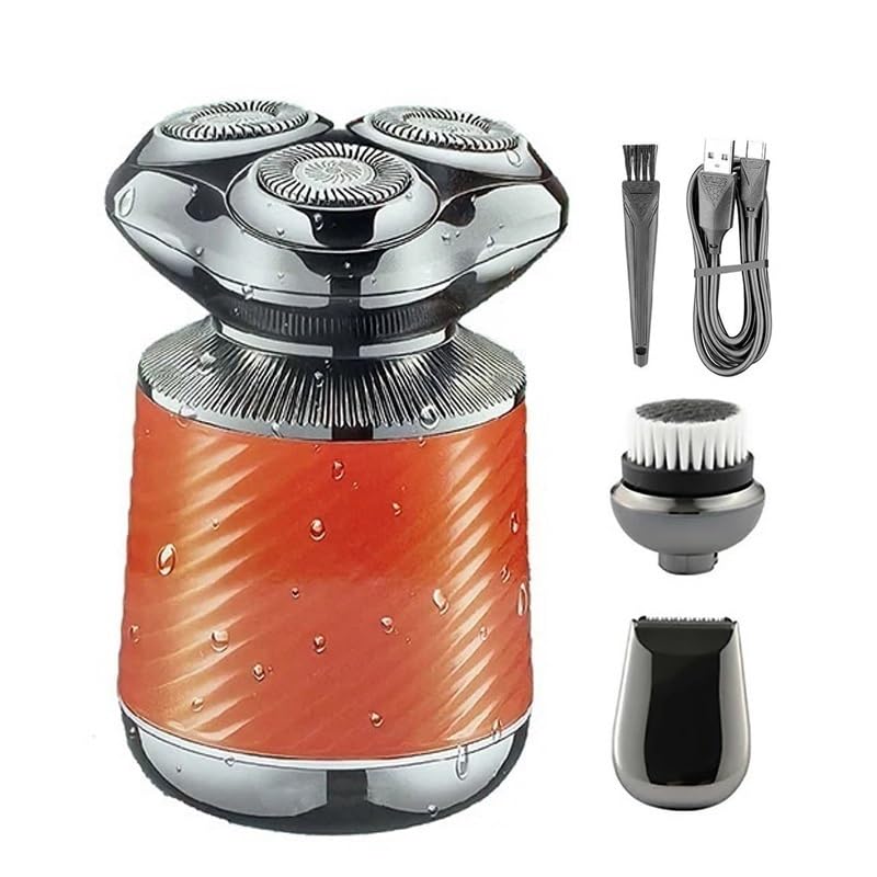 Professional Cordless Electric Razor for Men - Waterproof 3-in-1 Beard Trimmer & Shaver, Portable Travel Shaver for Smooth Shaving at Home, Gym or Business Trips